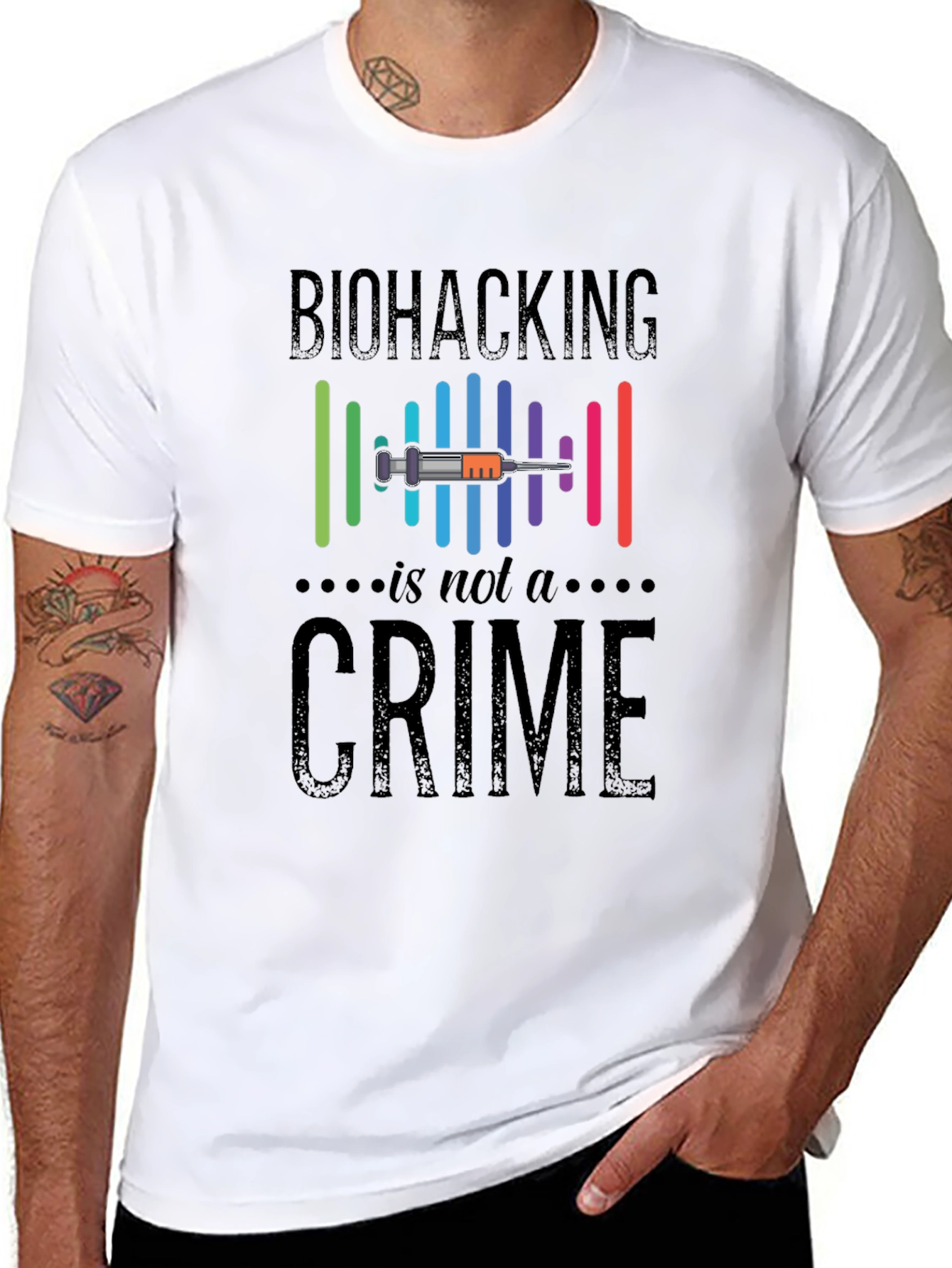 Biohacking Is Not A Crime Graphic T-Shirt