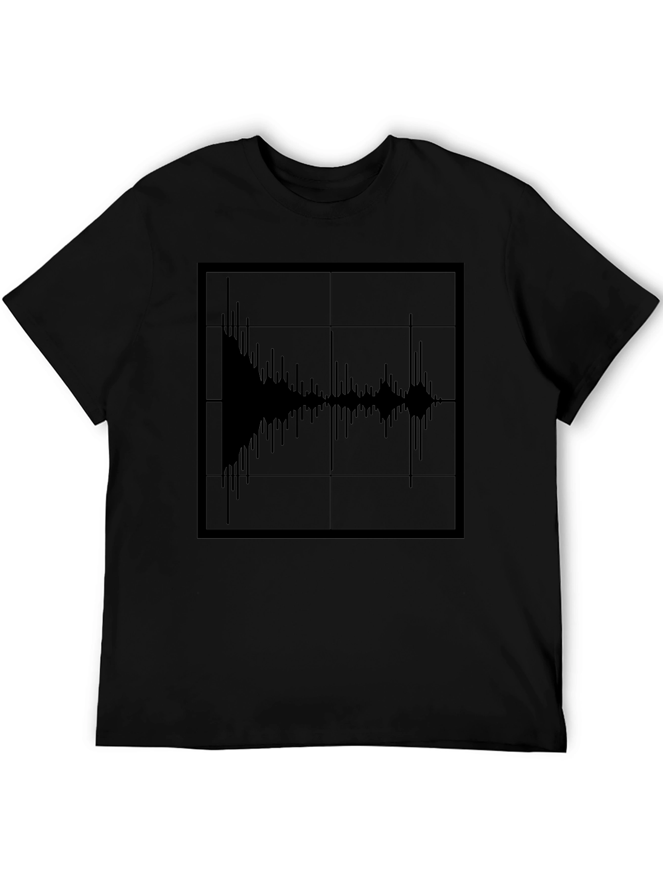 Sound Wave Graphic Tee - Modern Black T-Shirt