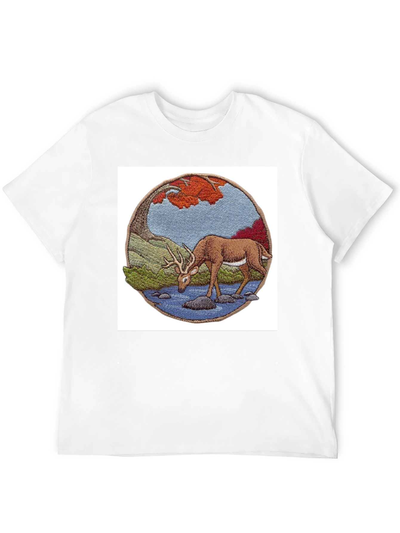 Deer Scene Black T-Shirt