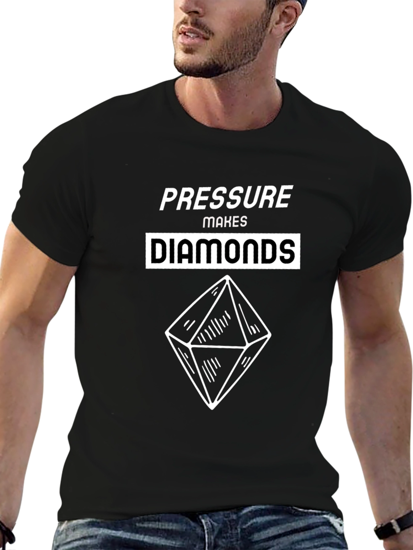 Pressure Makes Diamonds Graphic T-Shirt - Black