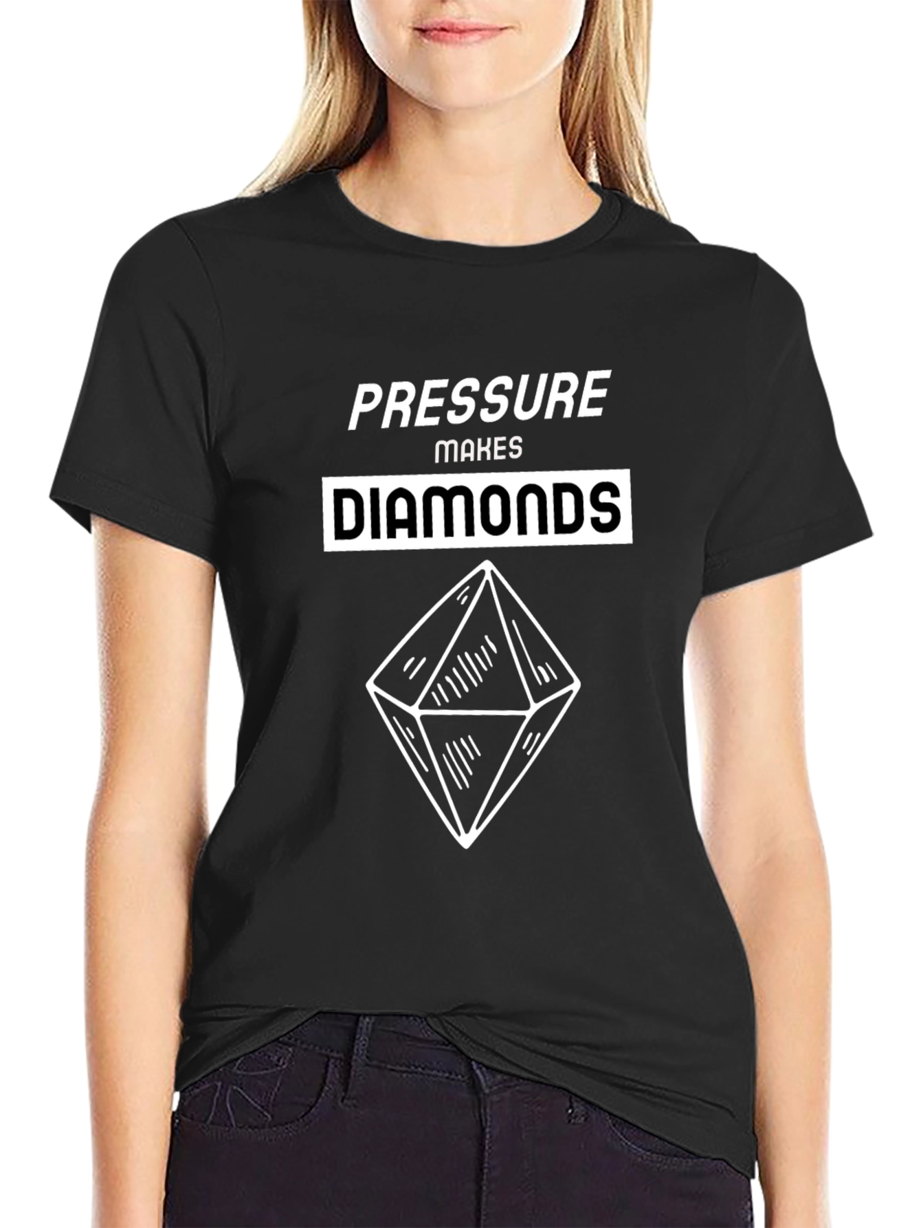 Pressure Makes Diamonds Graphic T-Shirt - Black