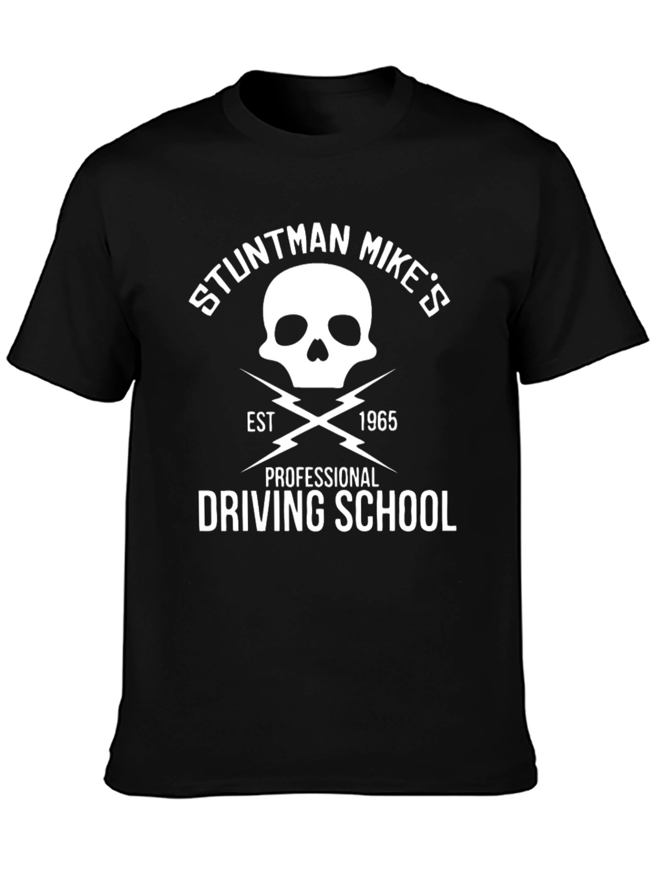 Stuntman Mikes Driving School Black T-Shirt