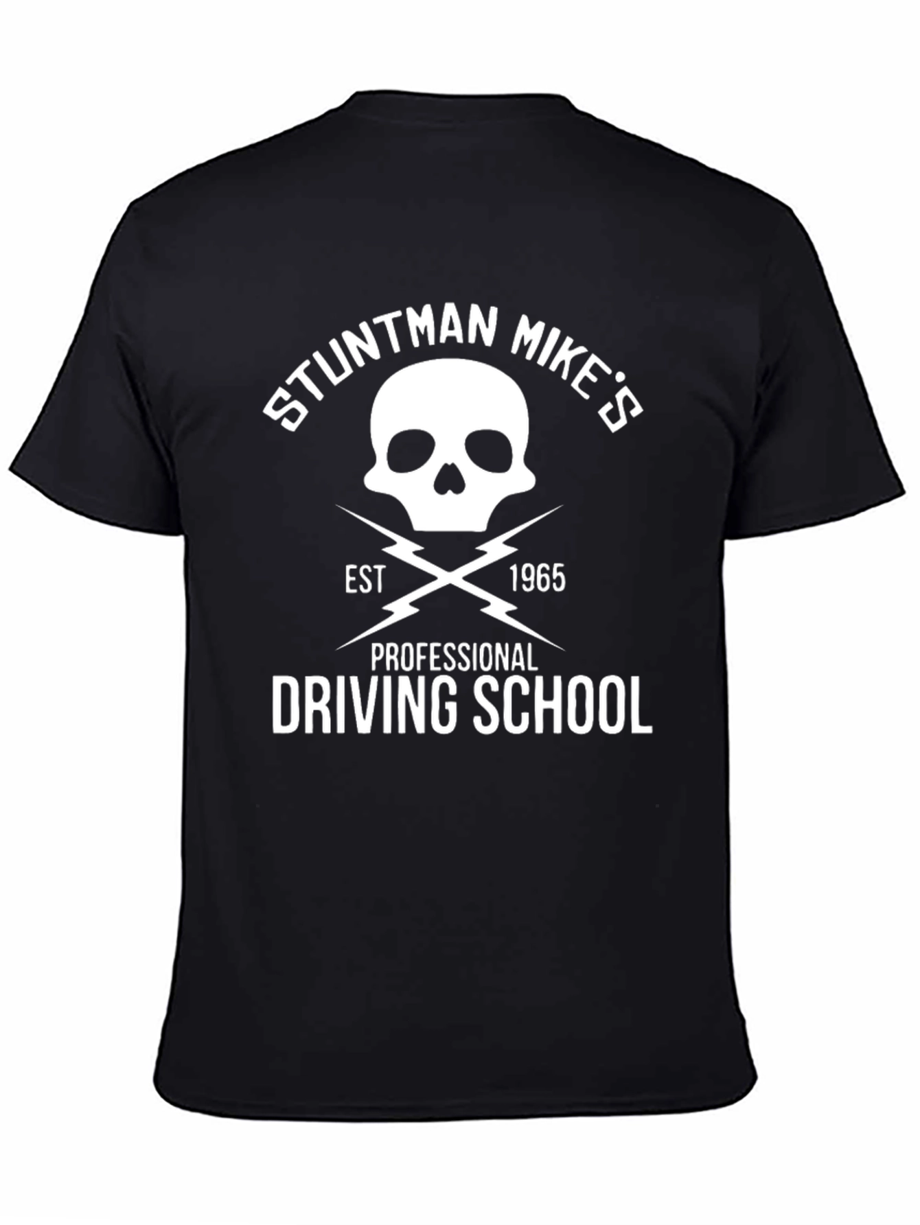 Stuntman Mikes Driving School Black T-Shirt