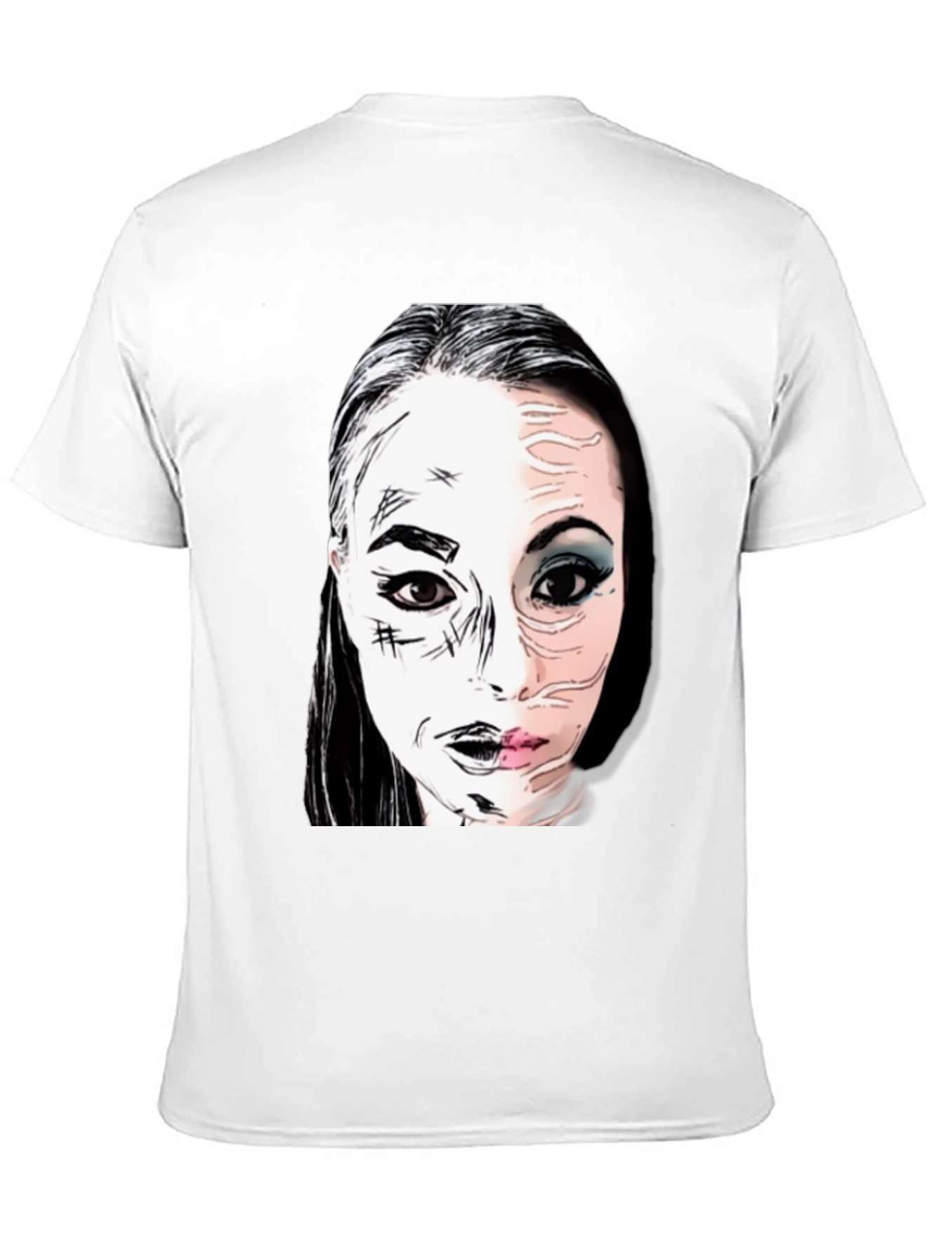 Unique Graphic Print Tee - Black