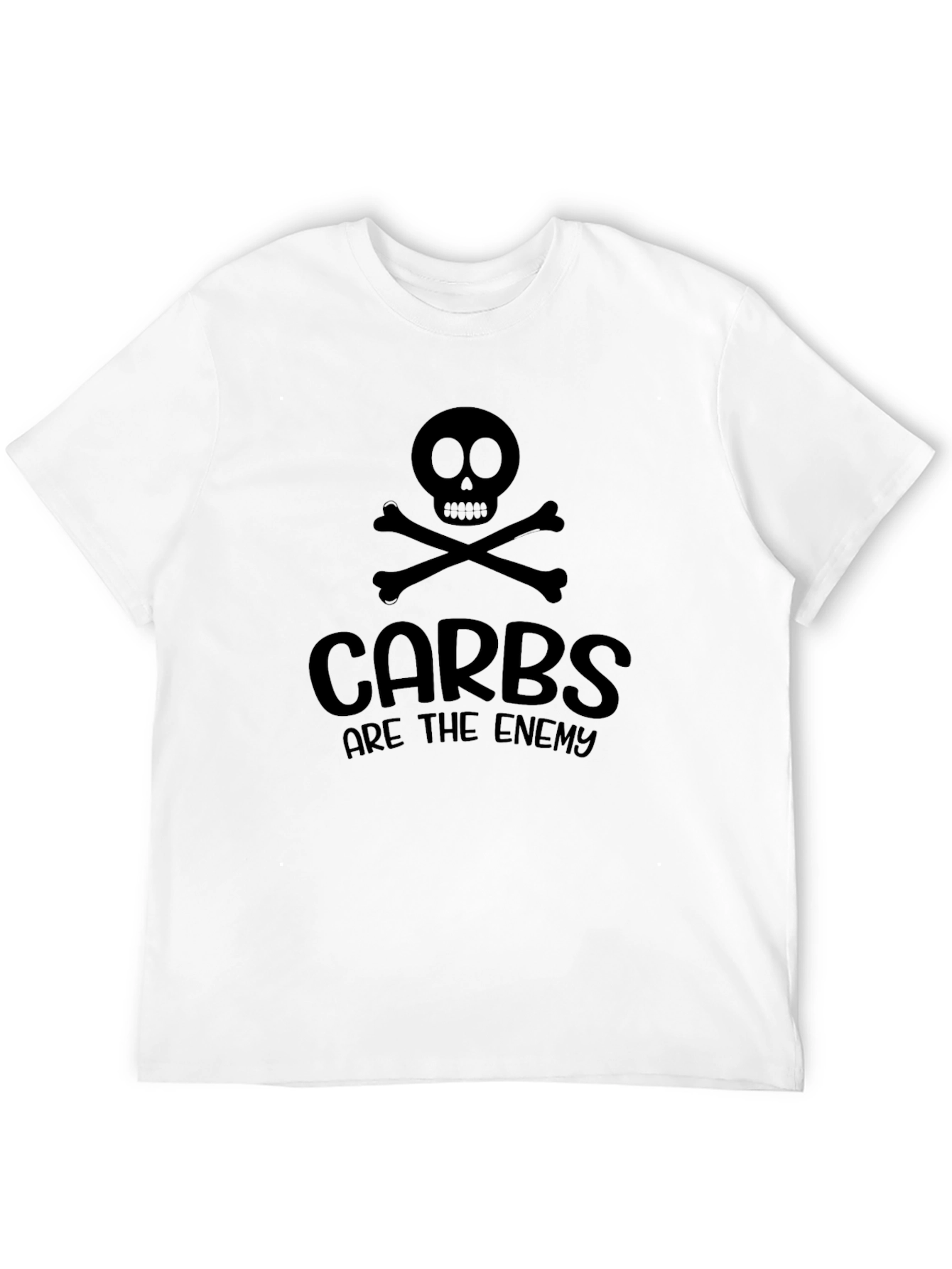 Carbs Are The Enemy Graphic Tee - Black T-Shirt