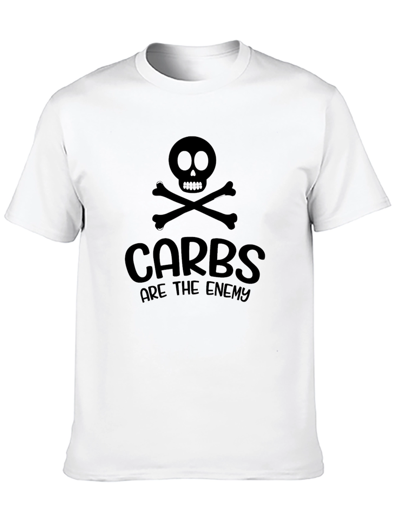 Carbs Are The Enemy Graphic Tee - Black T-Shirt