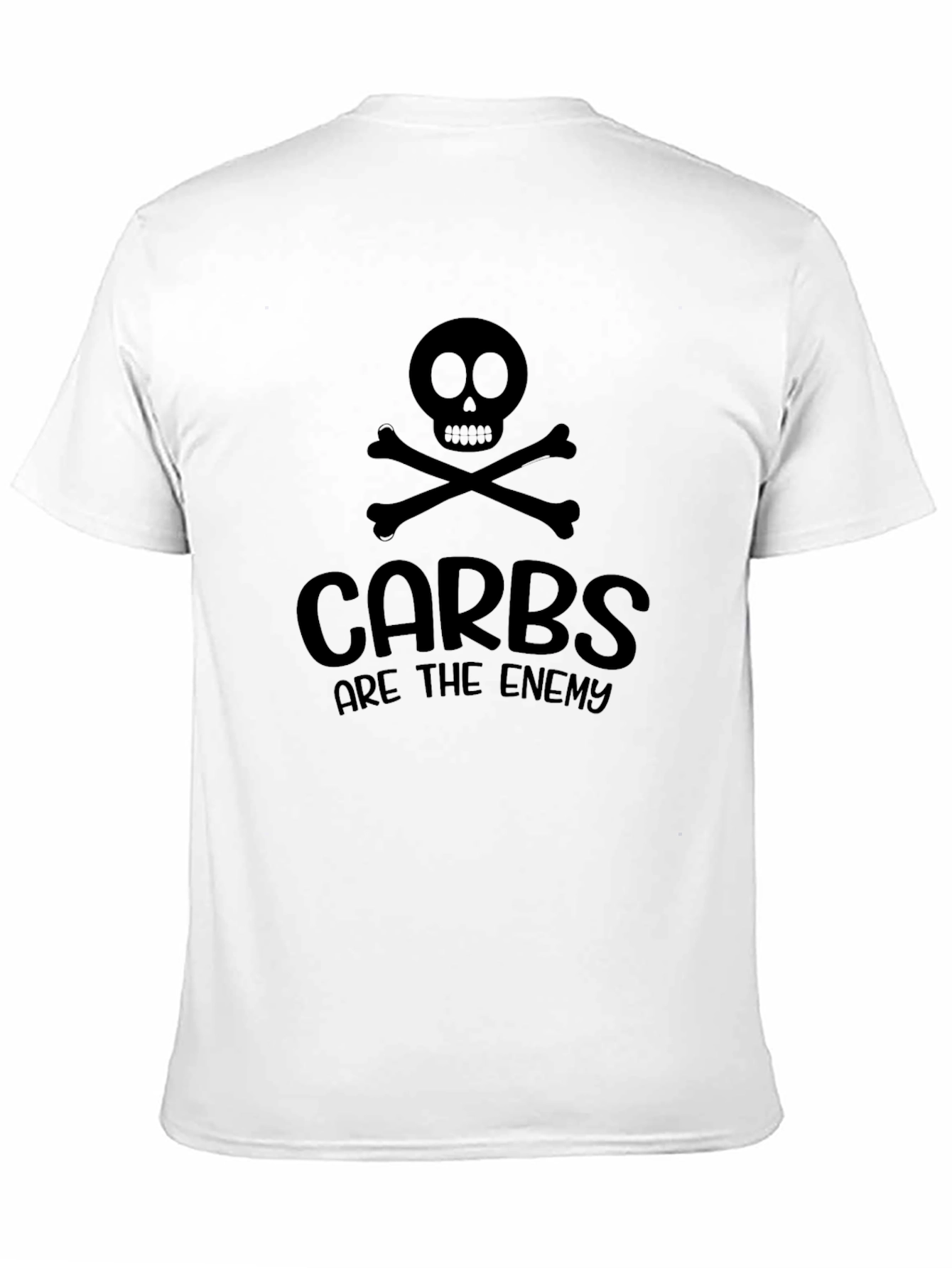 Carbs Are The Enemy Graphic Tee - Black T-Shirt