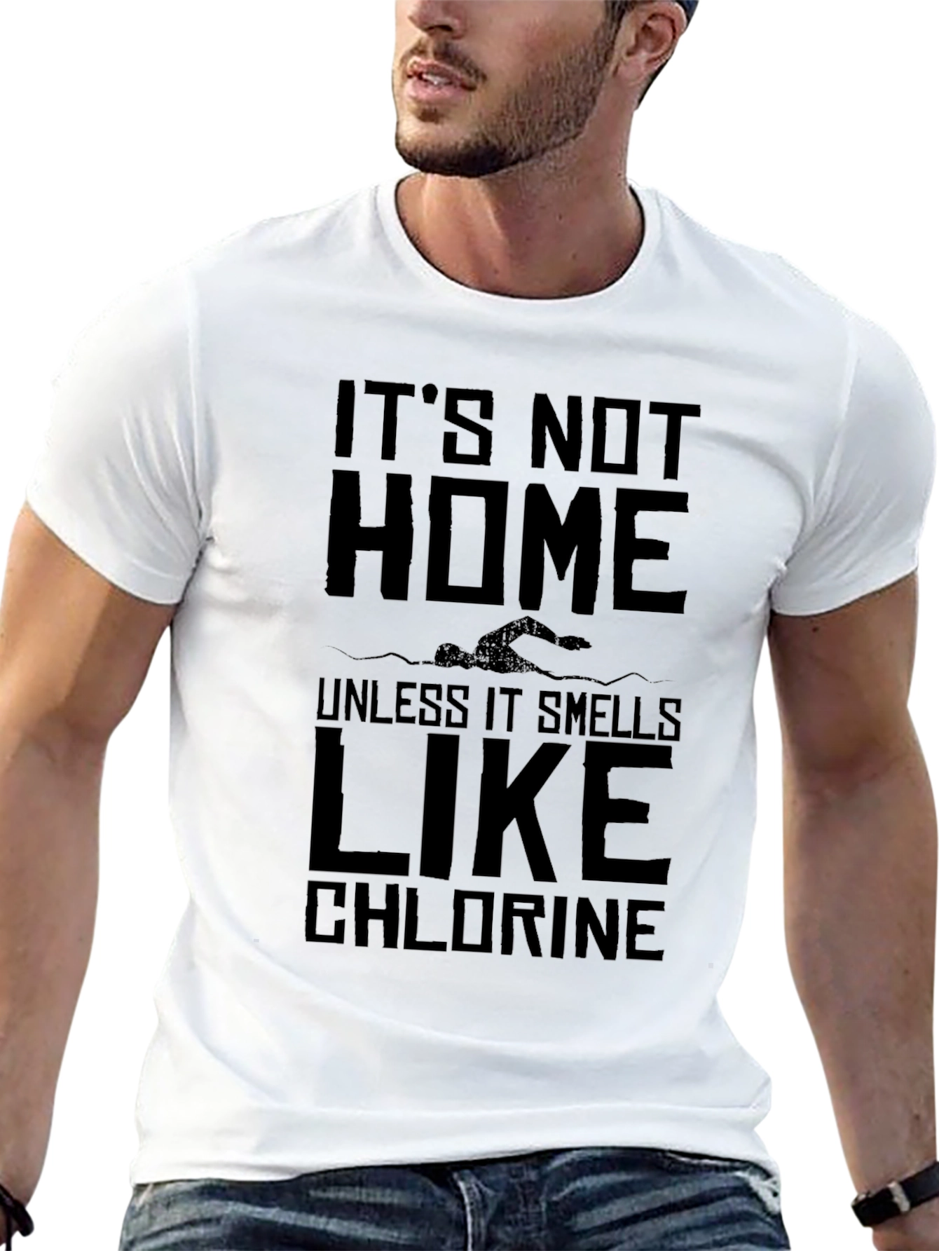 Swimmers Home Black T-Shirt