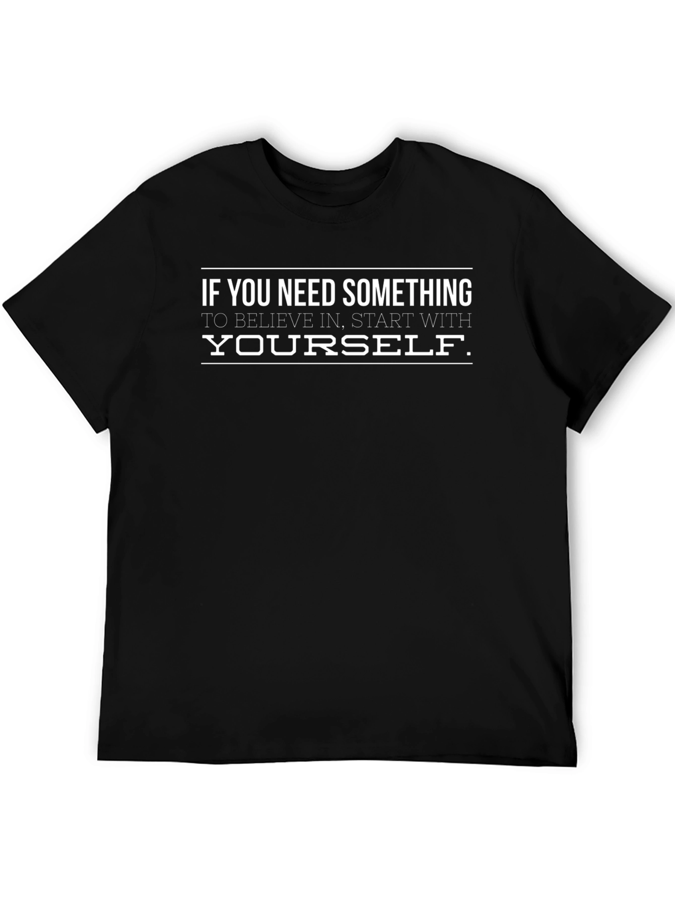 Believe in Yourself Graphic Tee - Black