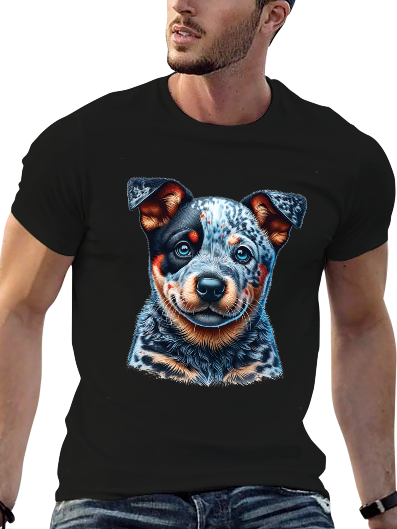 Cute Blue Heeler Puppy Dog Graphic T-Shirt