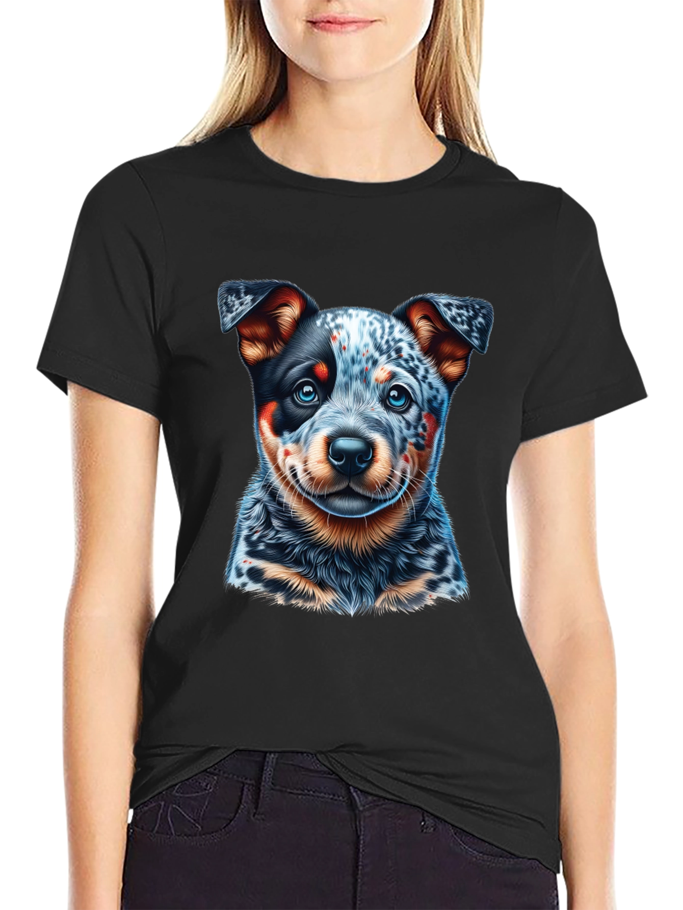 Cute Blue Heeler Puppy Dog Graphic T-Shirt
