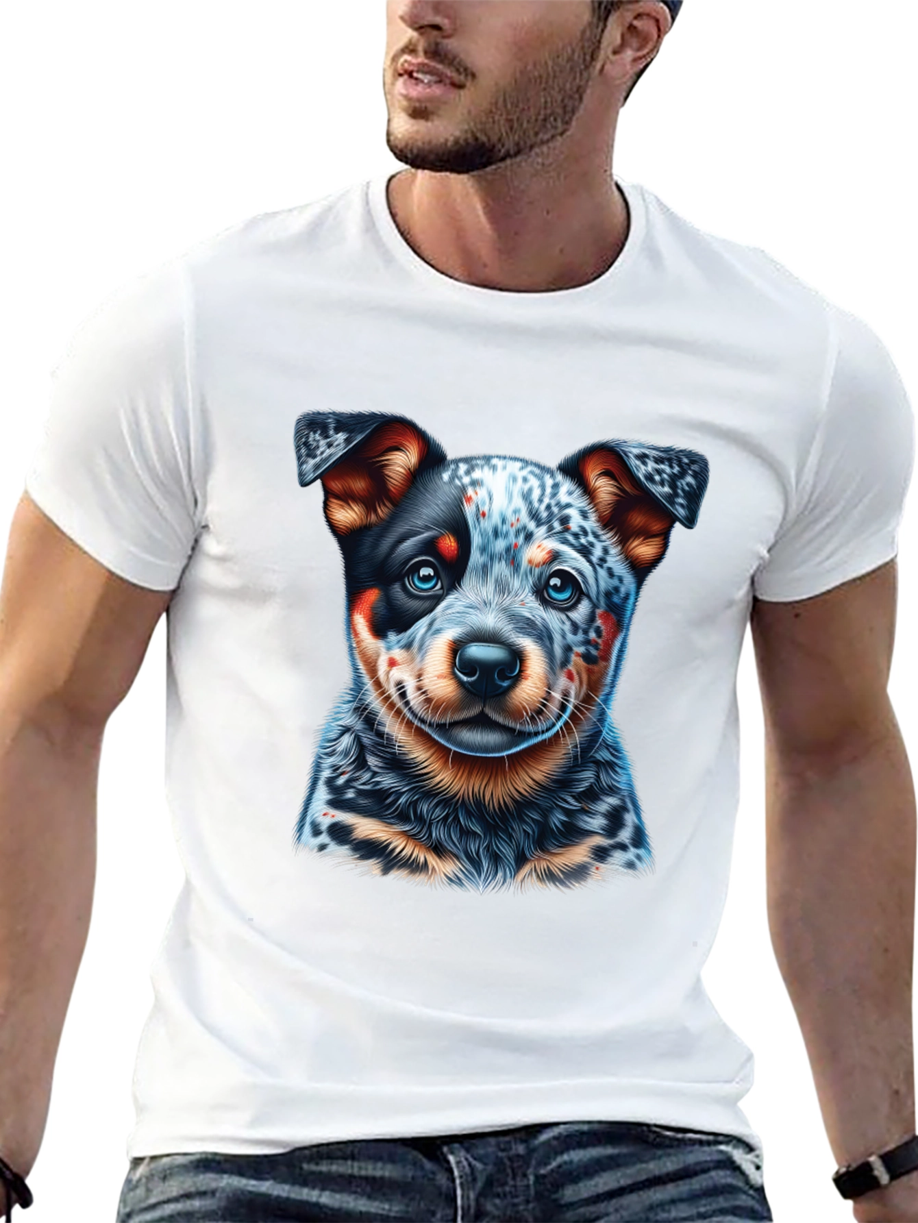 Cute Blue Heeler Puppy Dog Graphic T-Shirt