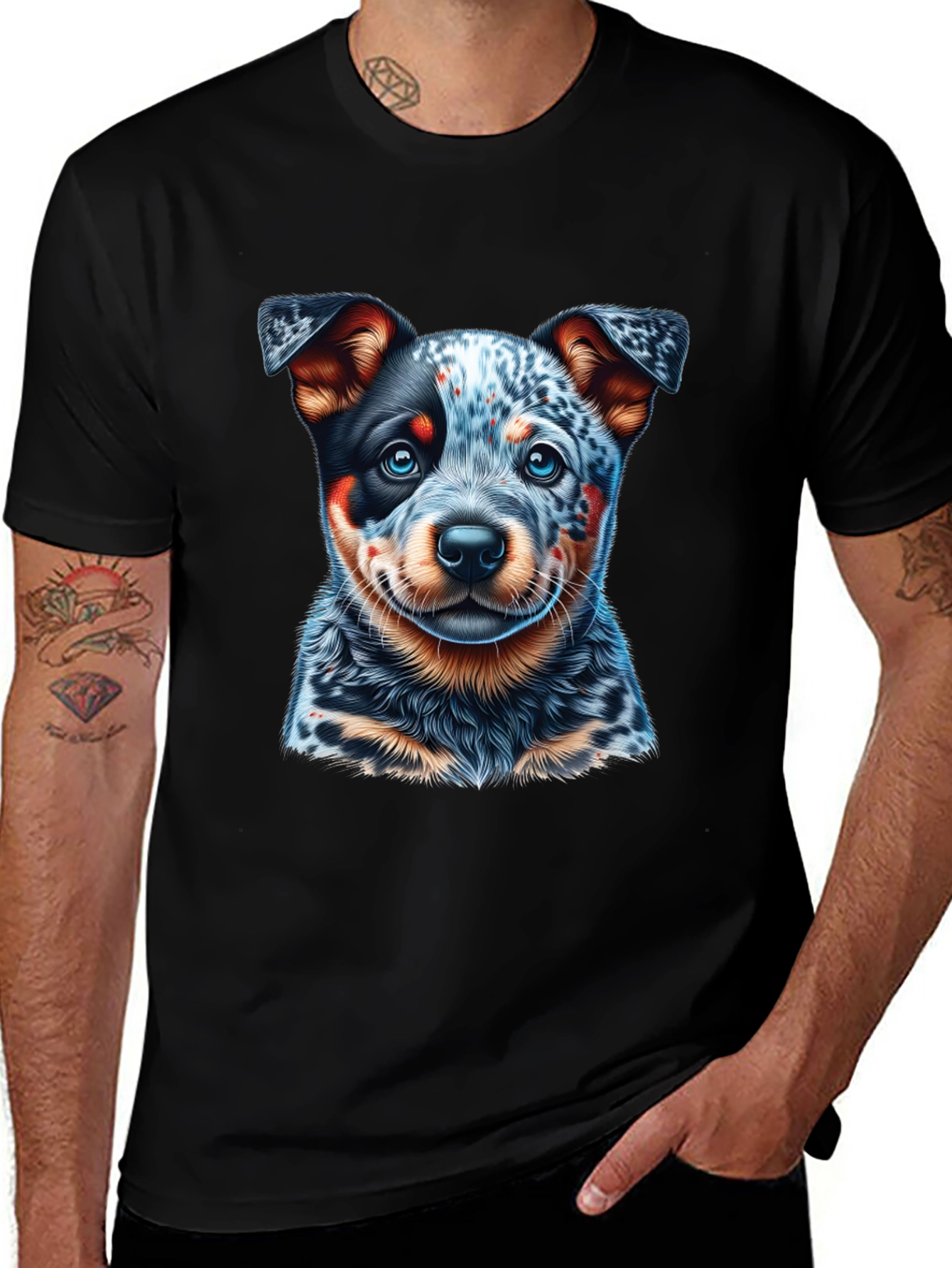 Cute Blue Heeler Puppy Dog Graphic T-Shirt