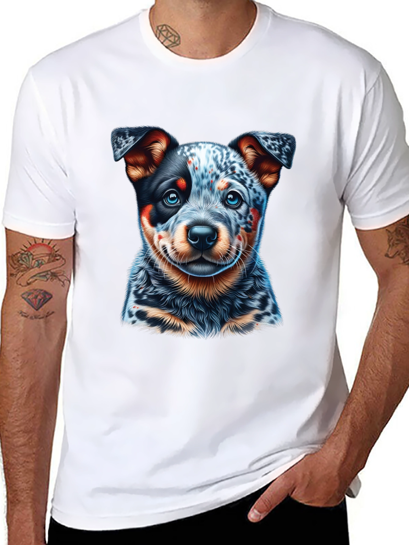 Cute Blue Heeler Puppy Dog Graphic T-Shirt