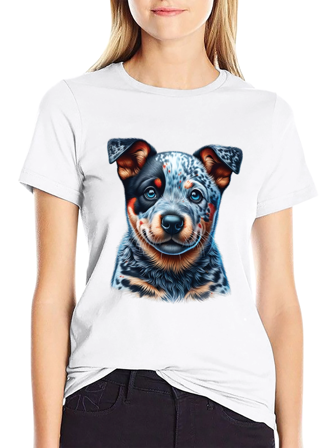 Cute Blue Heeler Puppy Dog Graphic T-Shirt