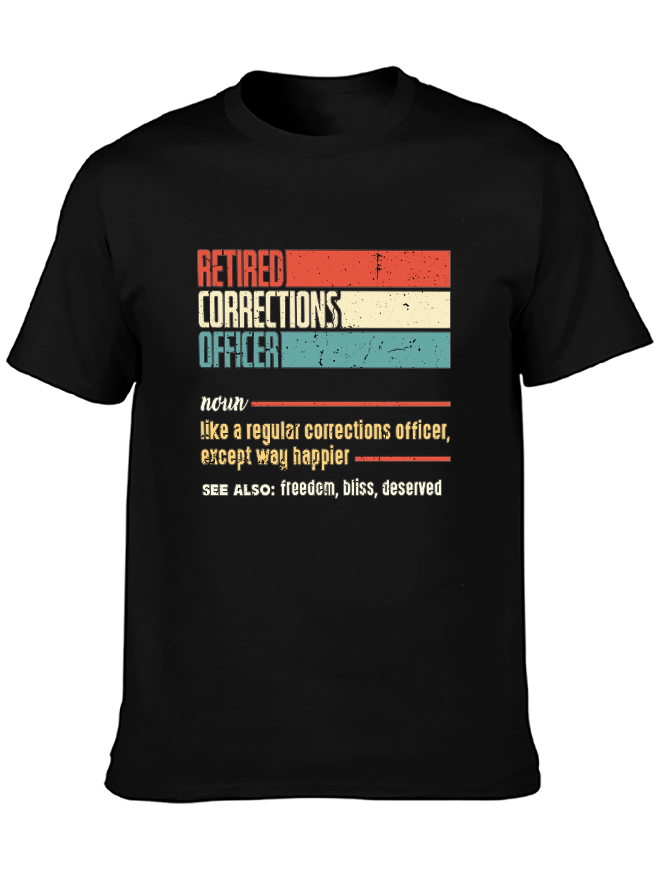 Retired Corrections Officer Graphic T-Shirt