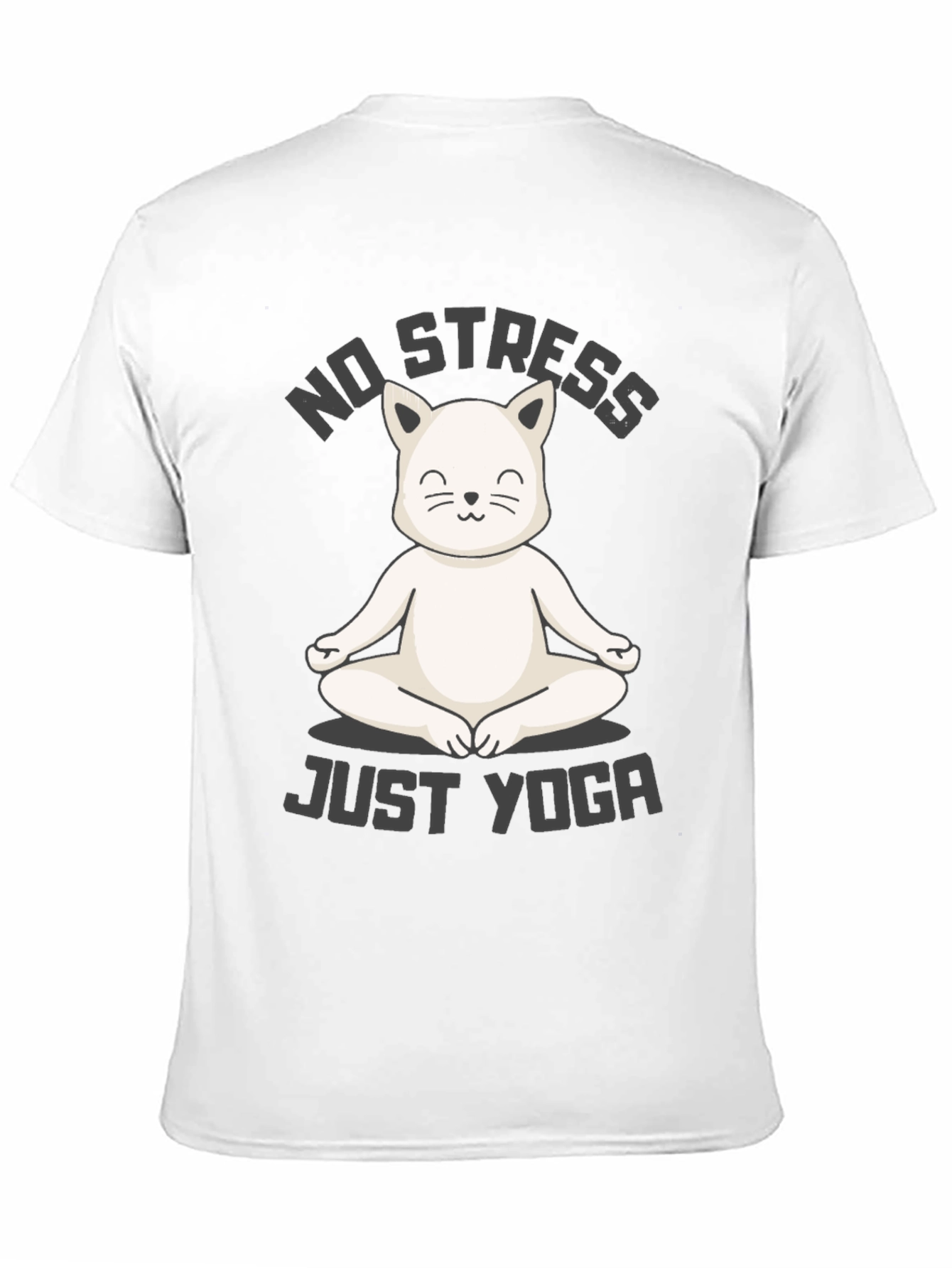 Zen Cat Yoga T-Shirt - No Stress Just Yoga