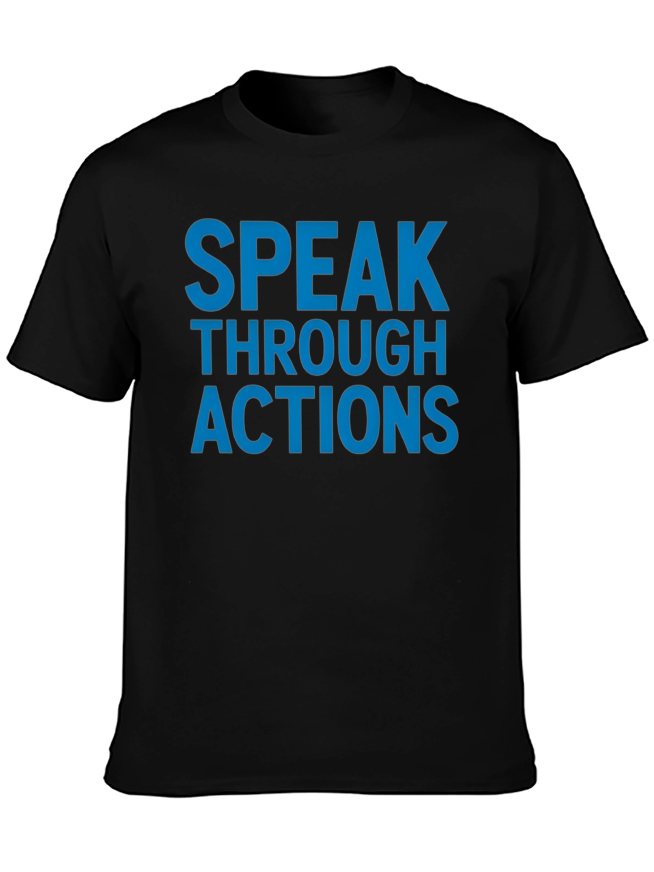 Speak Through Actions Black Graphic T-Shirt