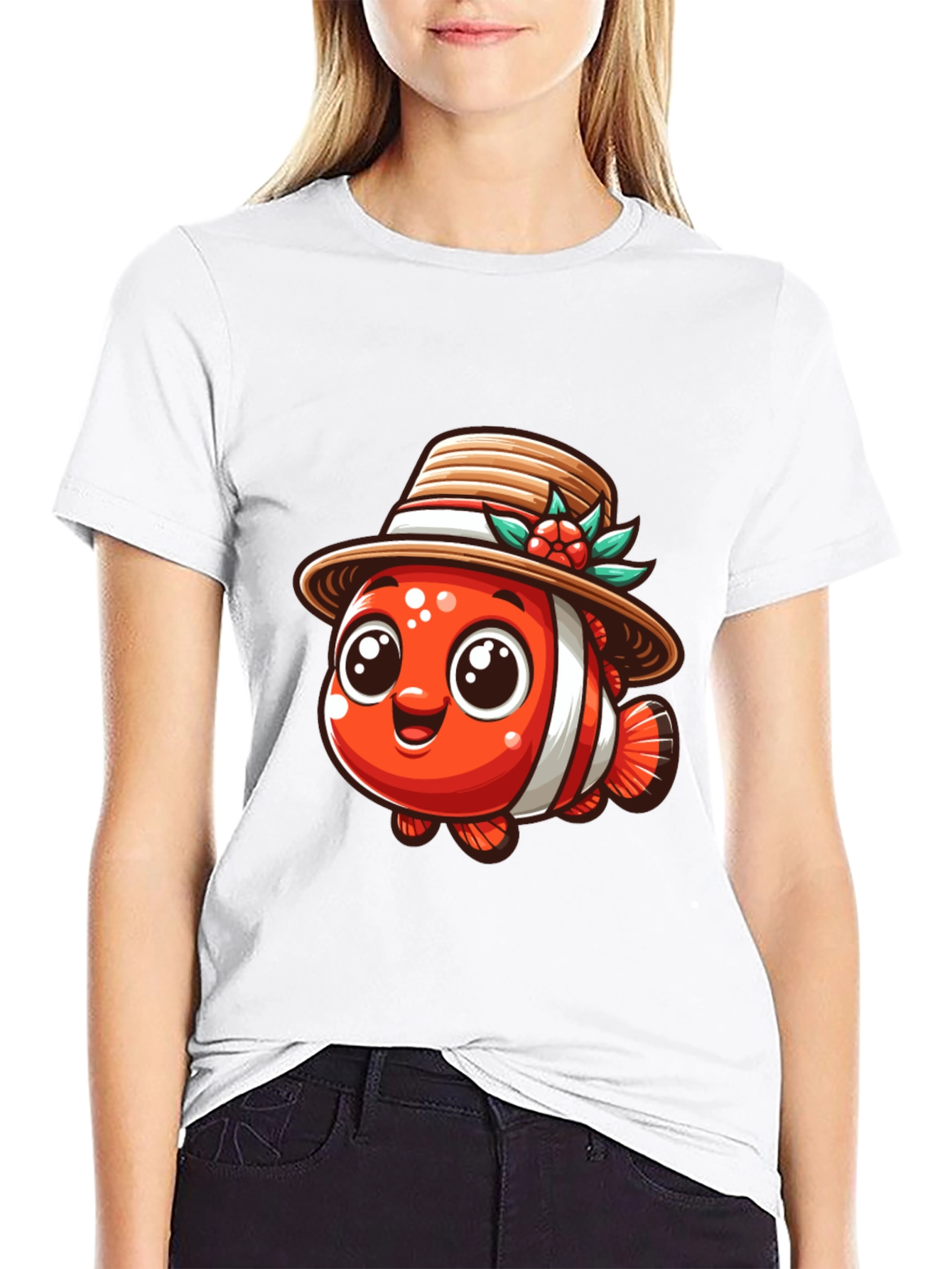 Clownfish in Hat Graphic Tee