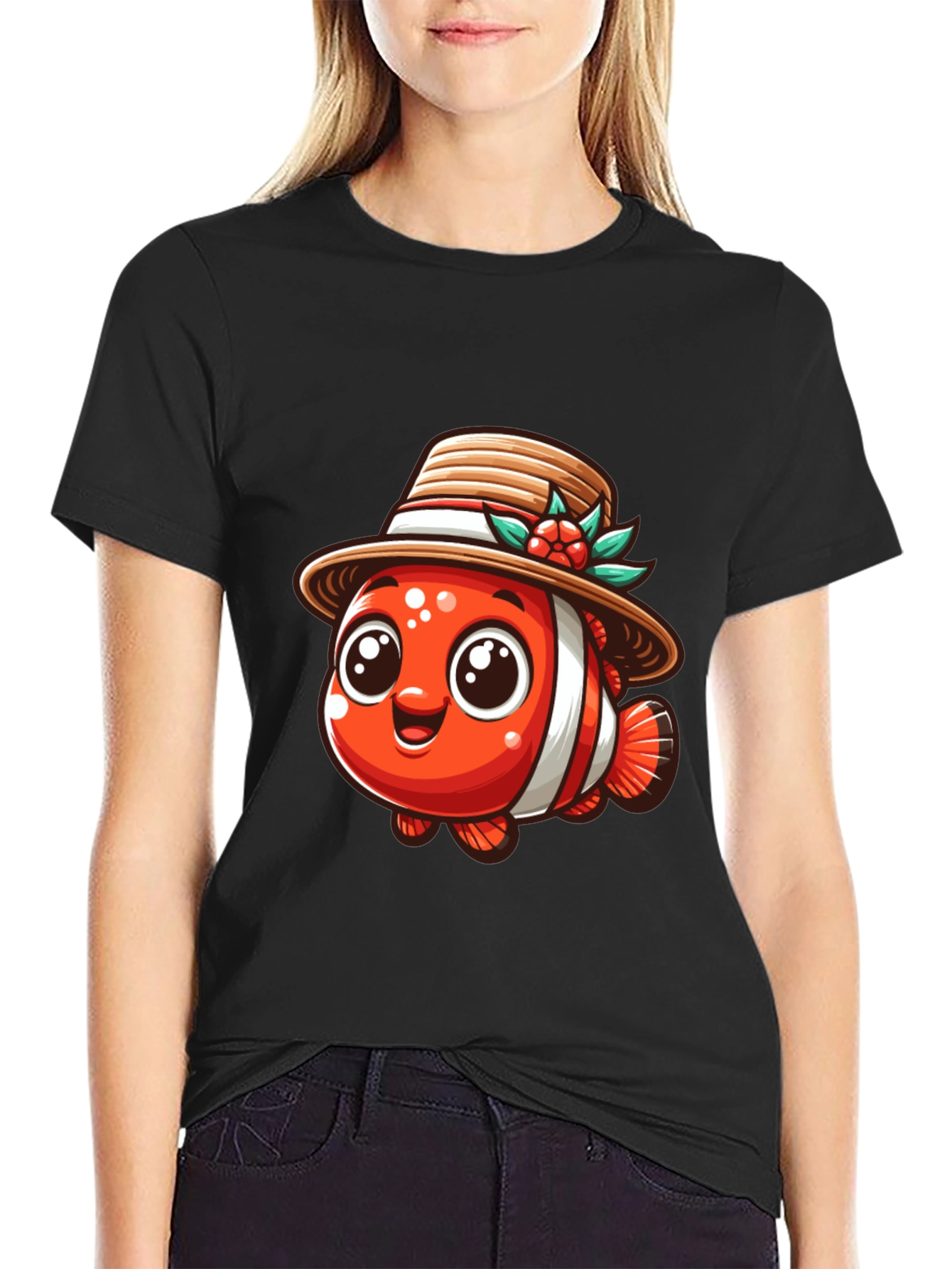 Clownfish in Hat Graphic Tee