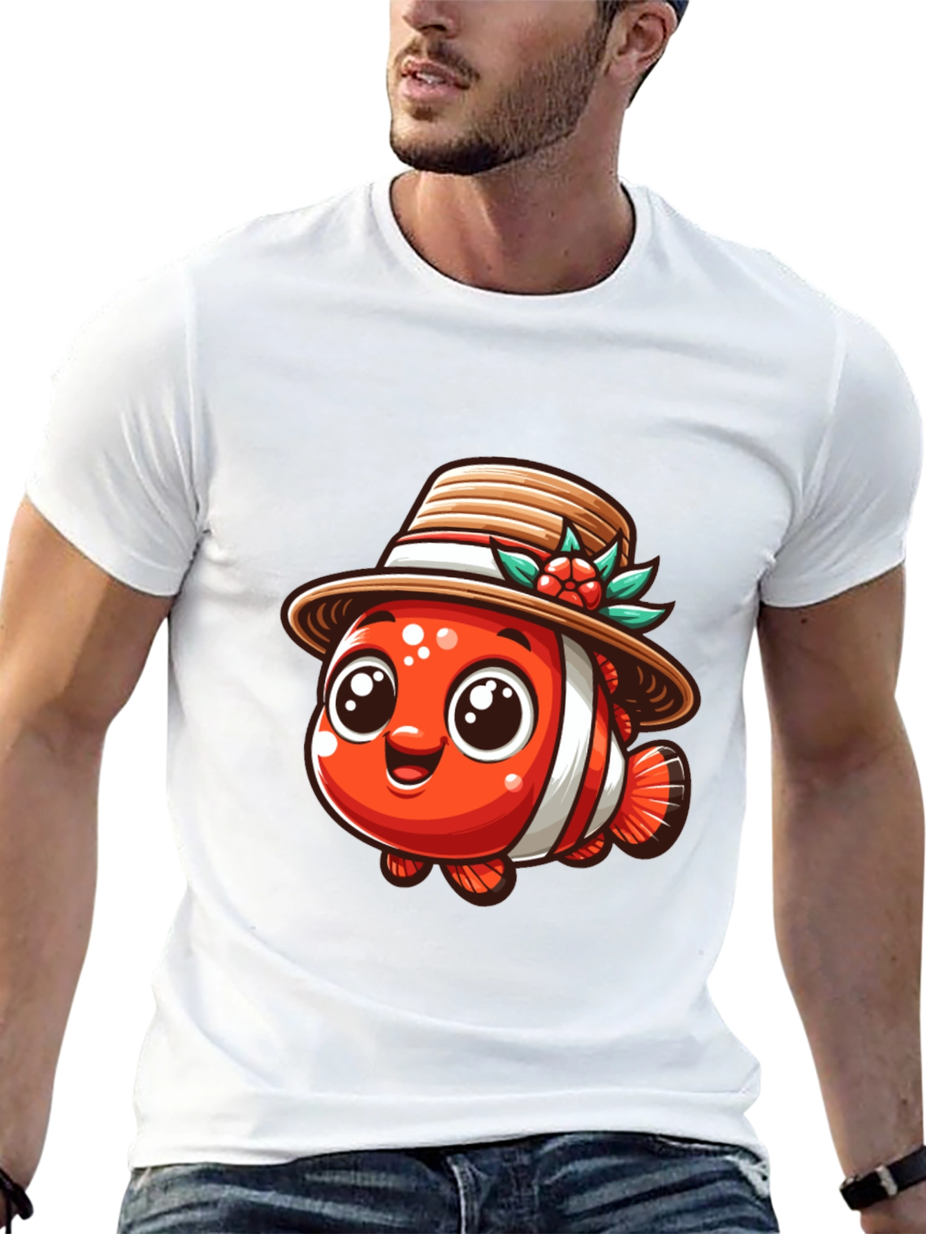 Clownfish in Hat Graphic Tee
