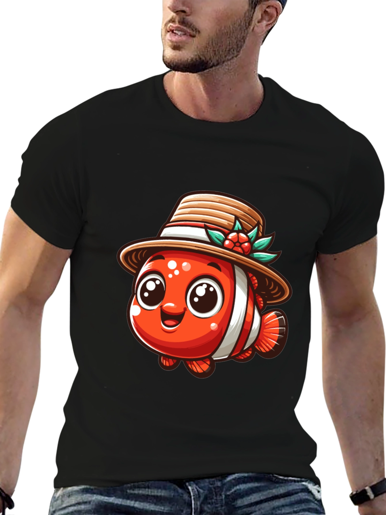 Clownfish in Hat Graphic Tee