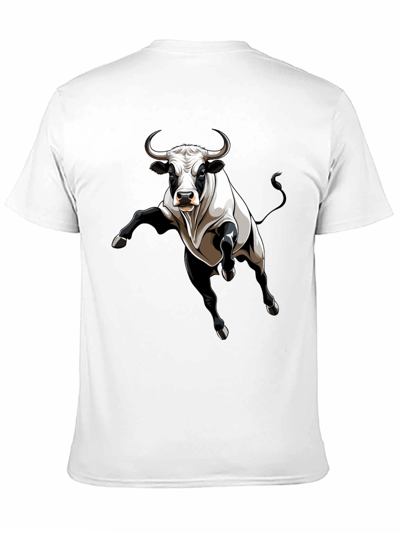 Bull Graphic Tee - Black Cotton Blend