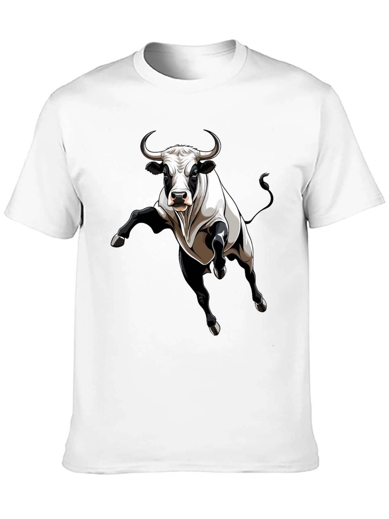 Bull Graphic Tee - Black Cotton Blend