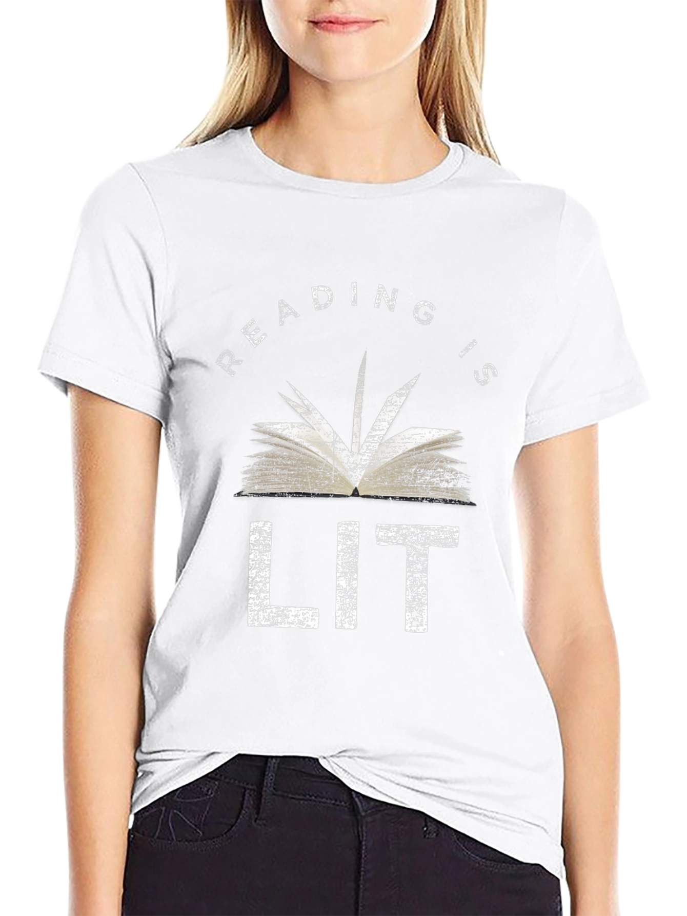 Reading is LIT Graphic Tee - Black