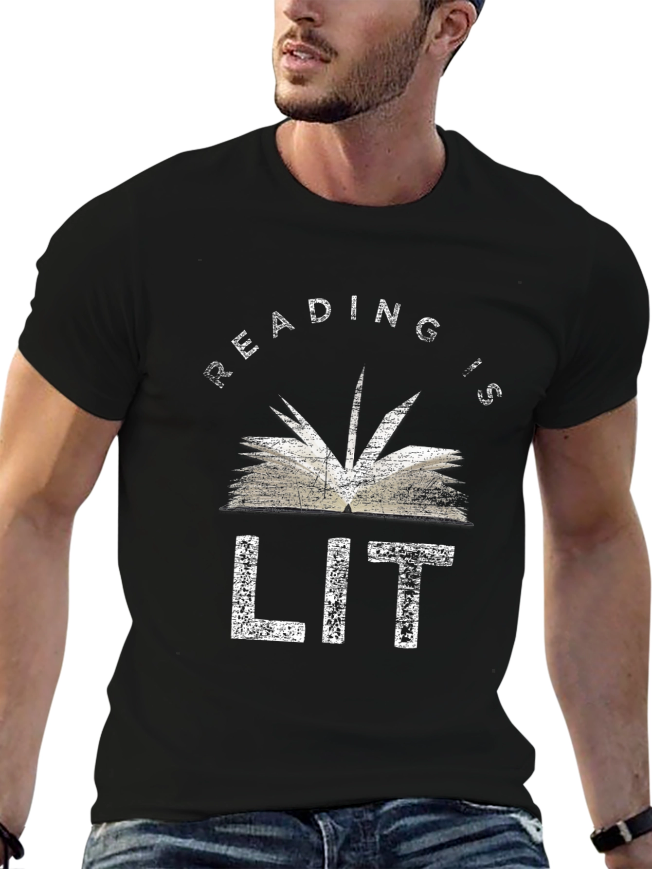 Reading is LIT Graphic Tee - Black
