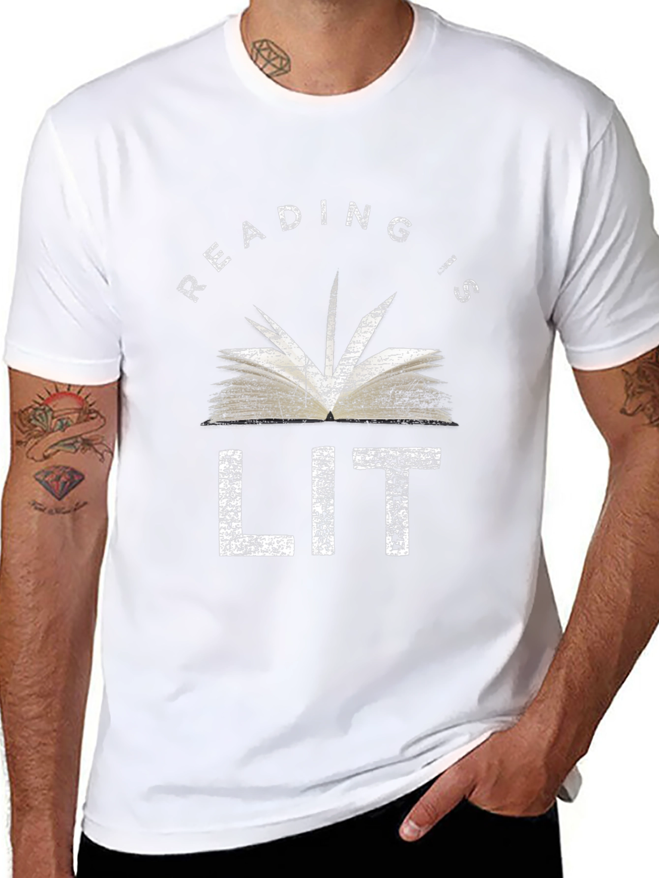 Reading is LIT Graphic Tee - Black