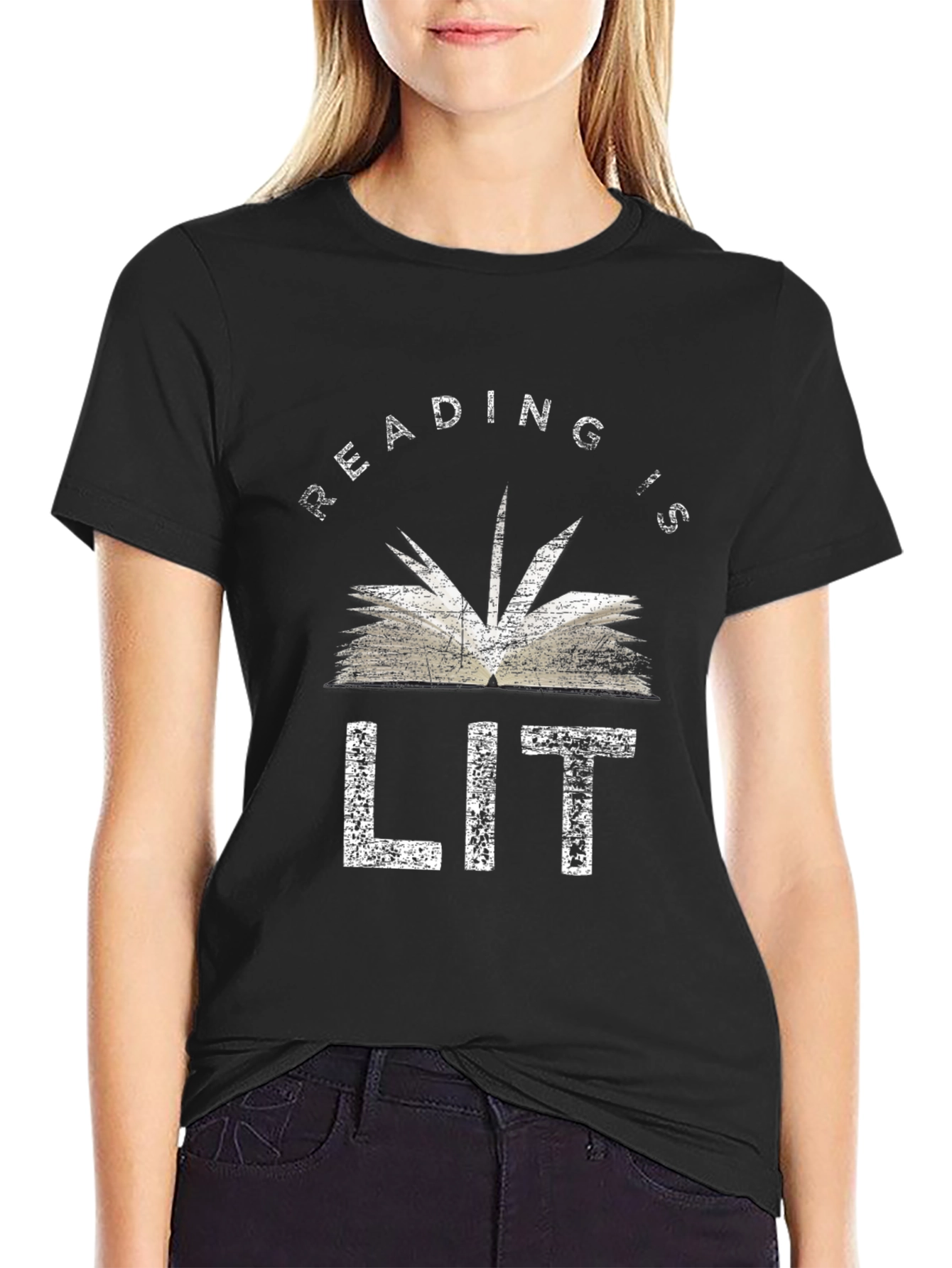 Reading is LIT Graphic Tee - Black