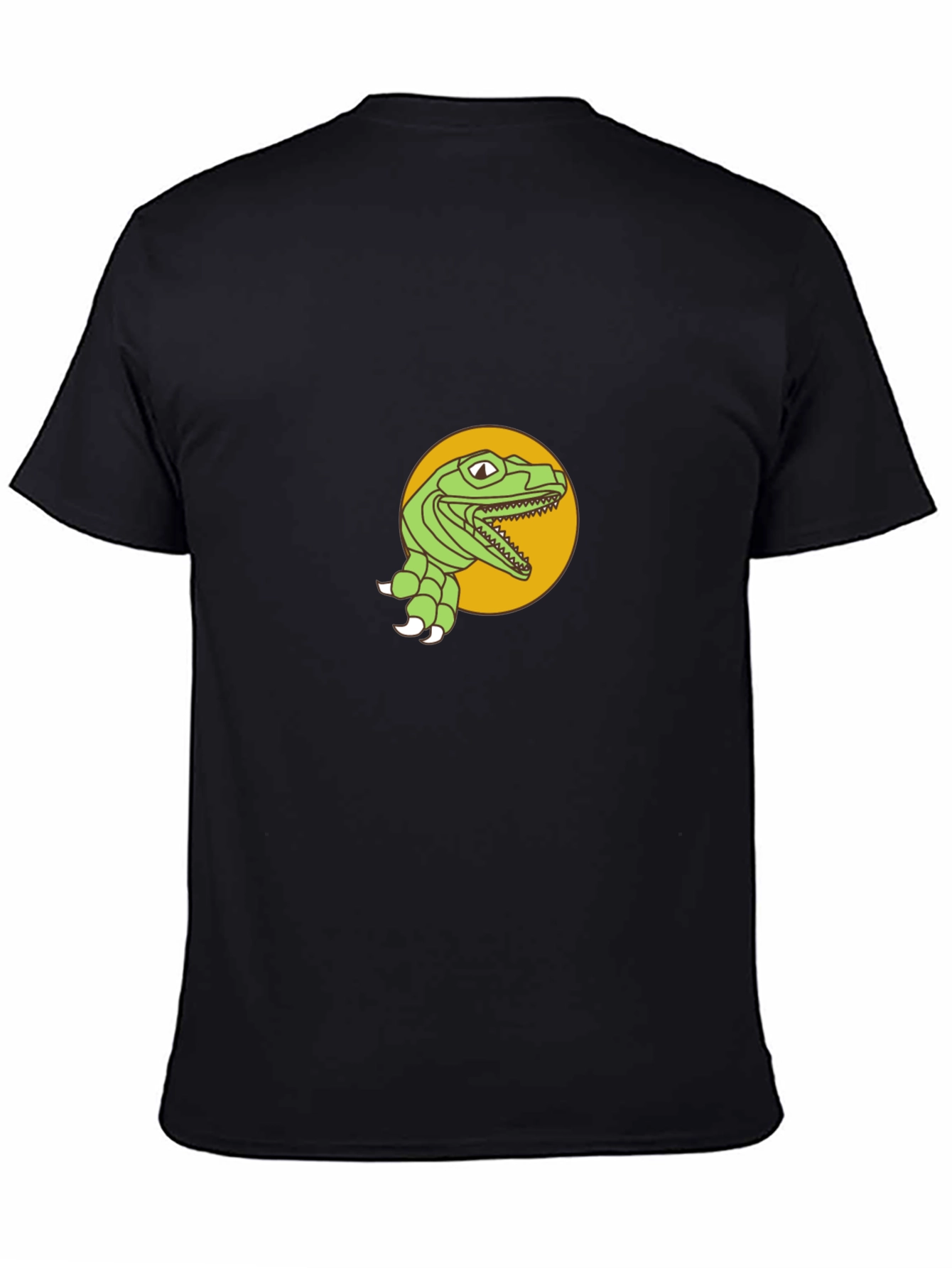 Dino Graphic Tee - Black Cotton T-Shirt