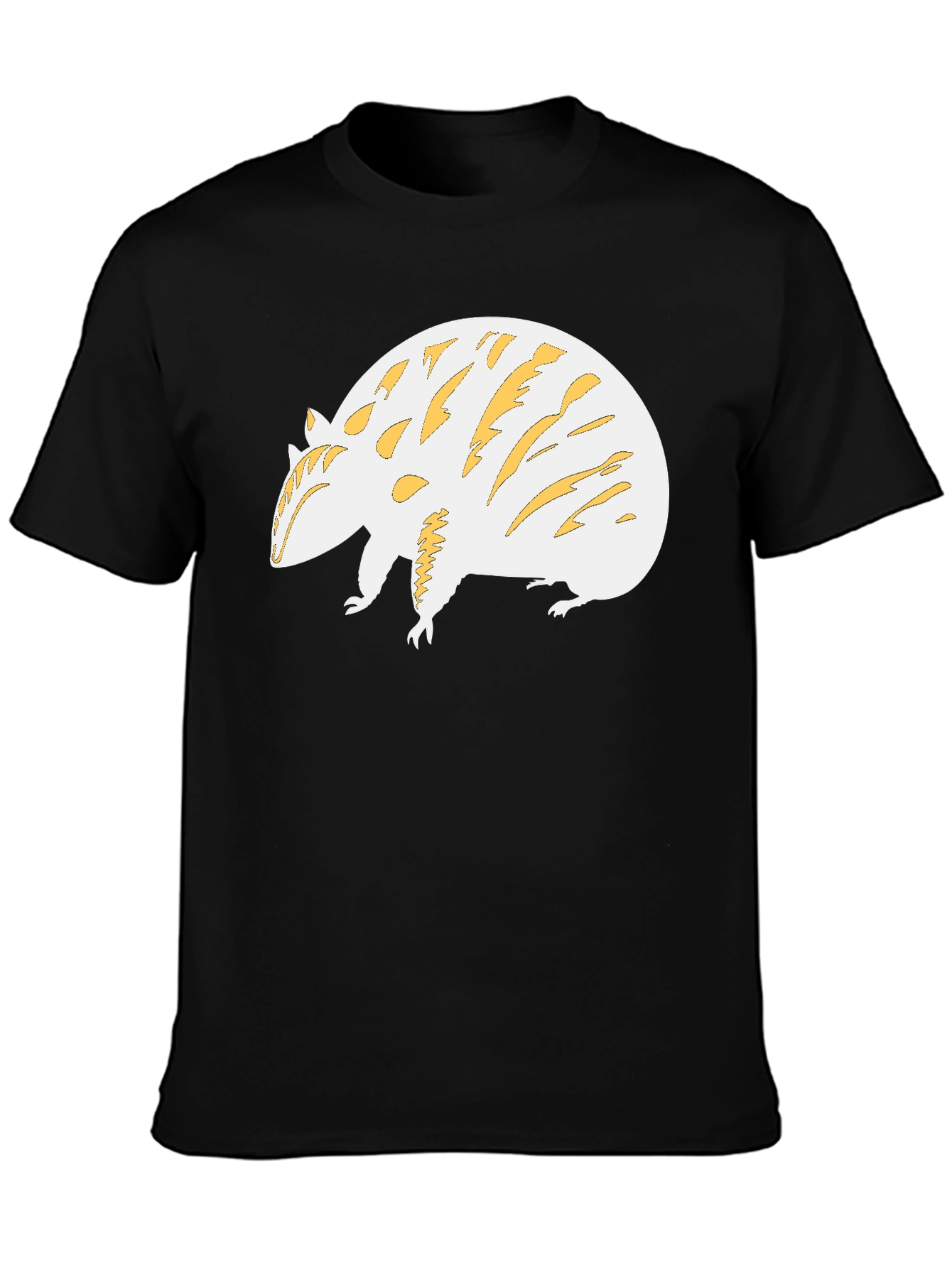 Unique Armadillo Graphic Tee - Black Cotton Blend