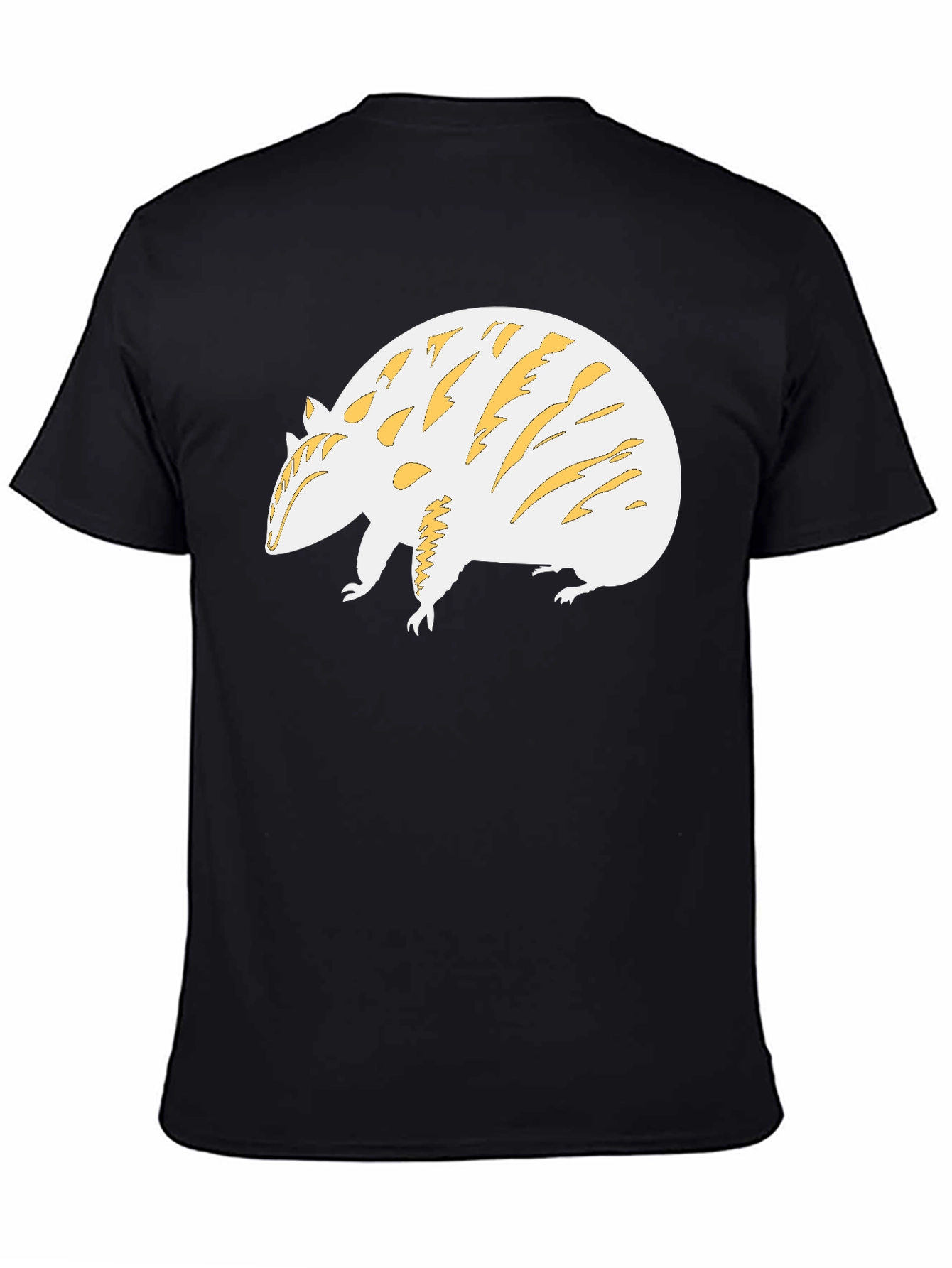Unique Armadillo Graphic Tee - Black Cotton Blend