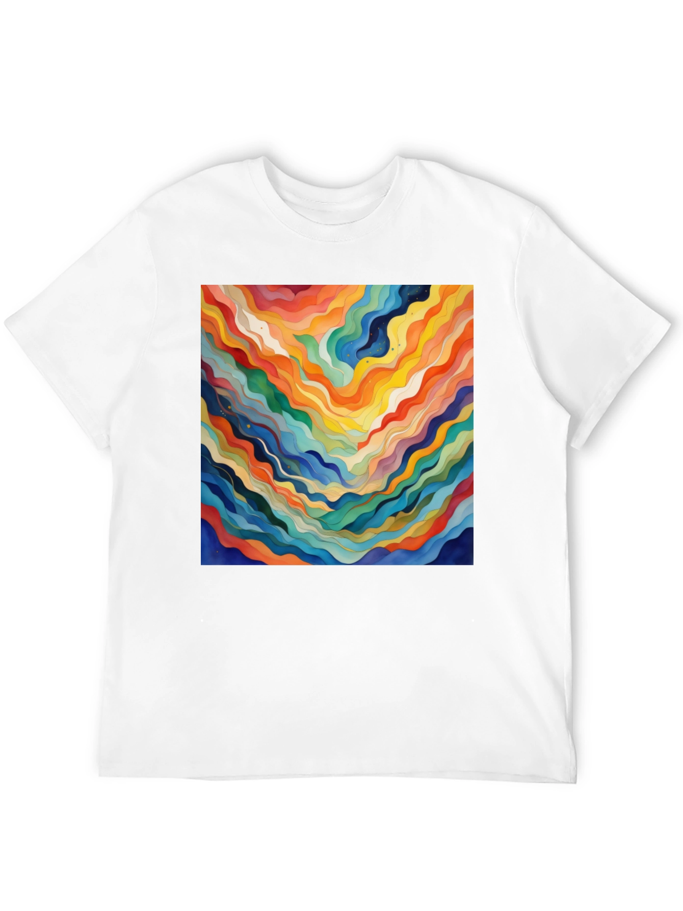 Abstract Wave Art Black T-Shirt