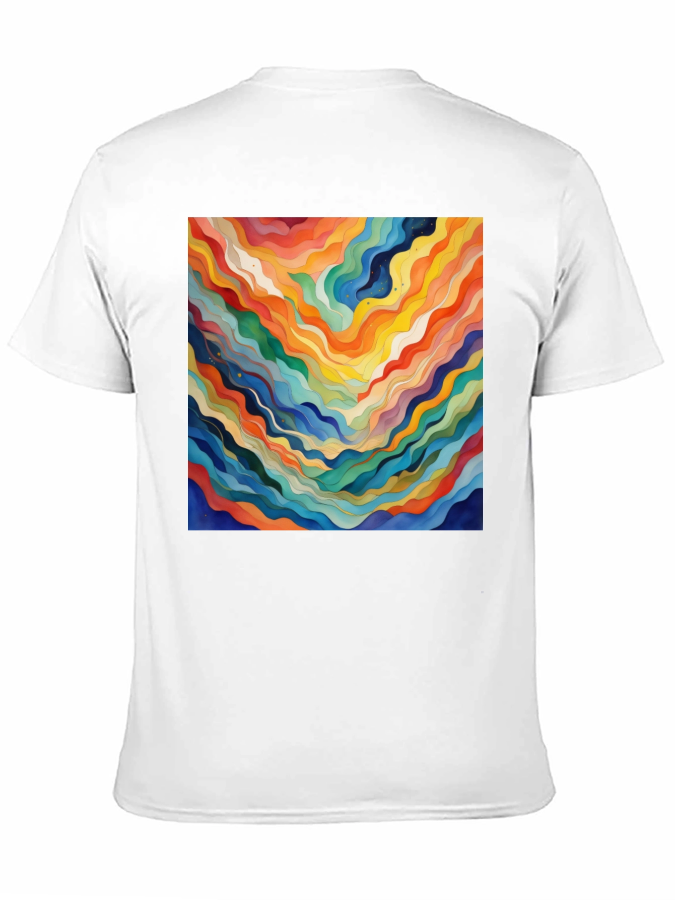 Abstract Wave Art Black T-Shirt