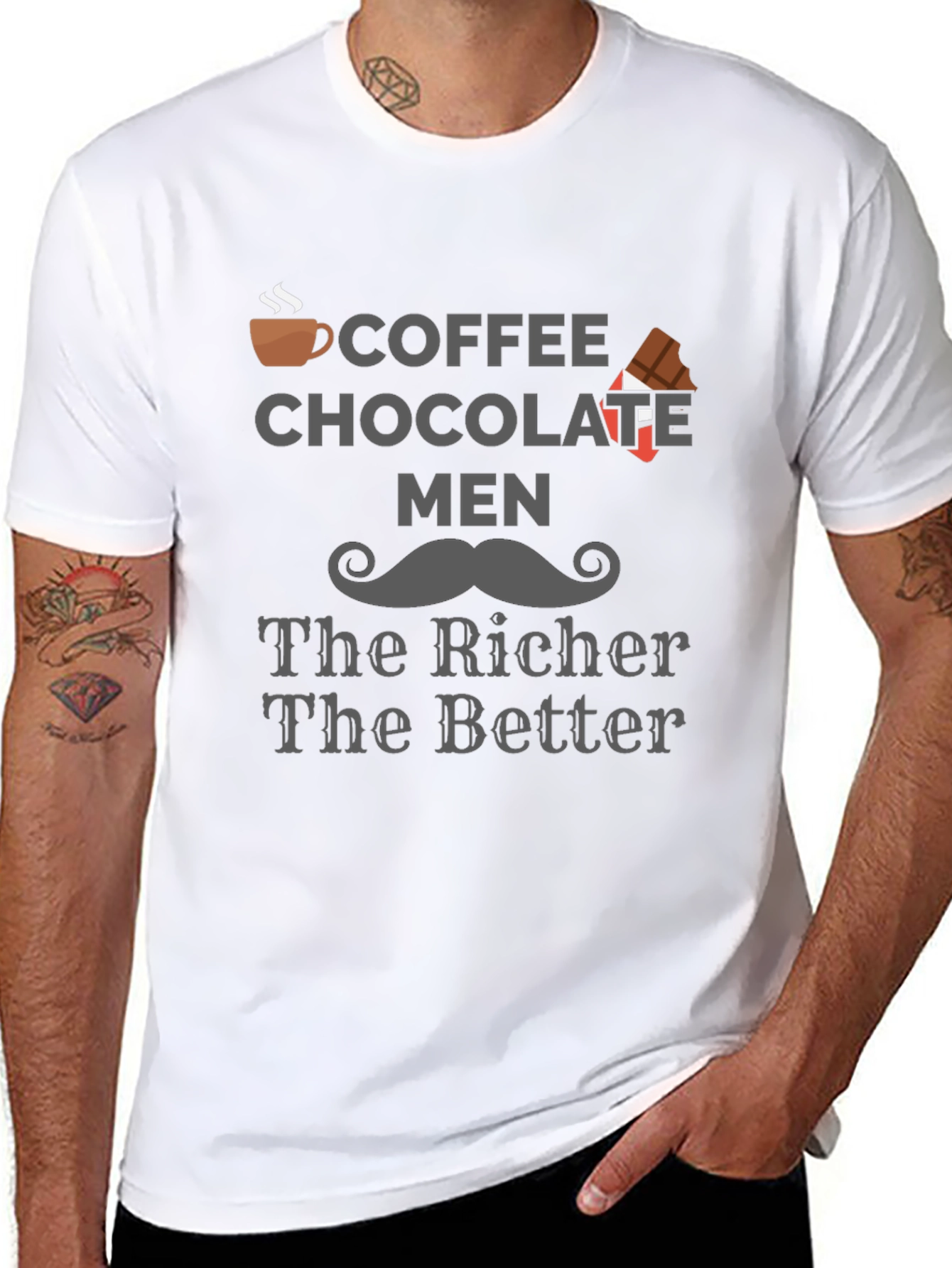 Coffee Chocolate Men T-Shirt - The Richer The Better!