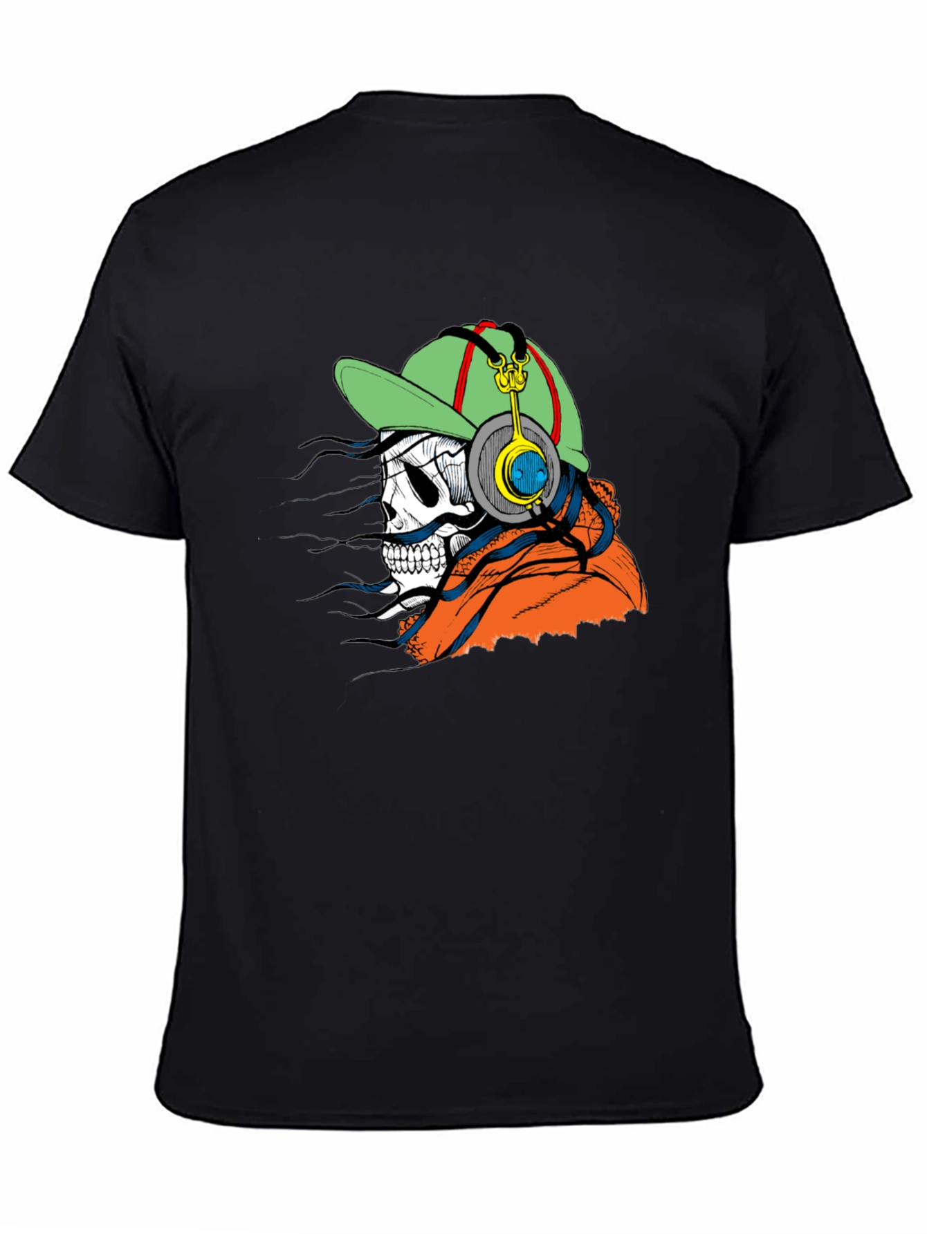 Skull DJ Black T-Shirt