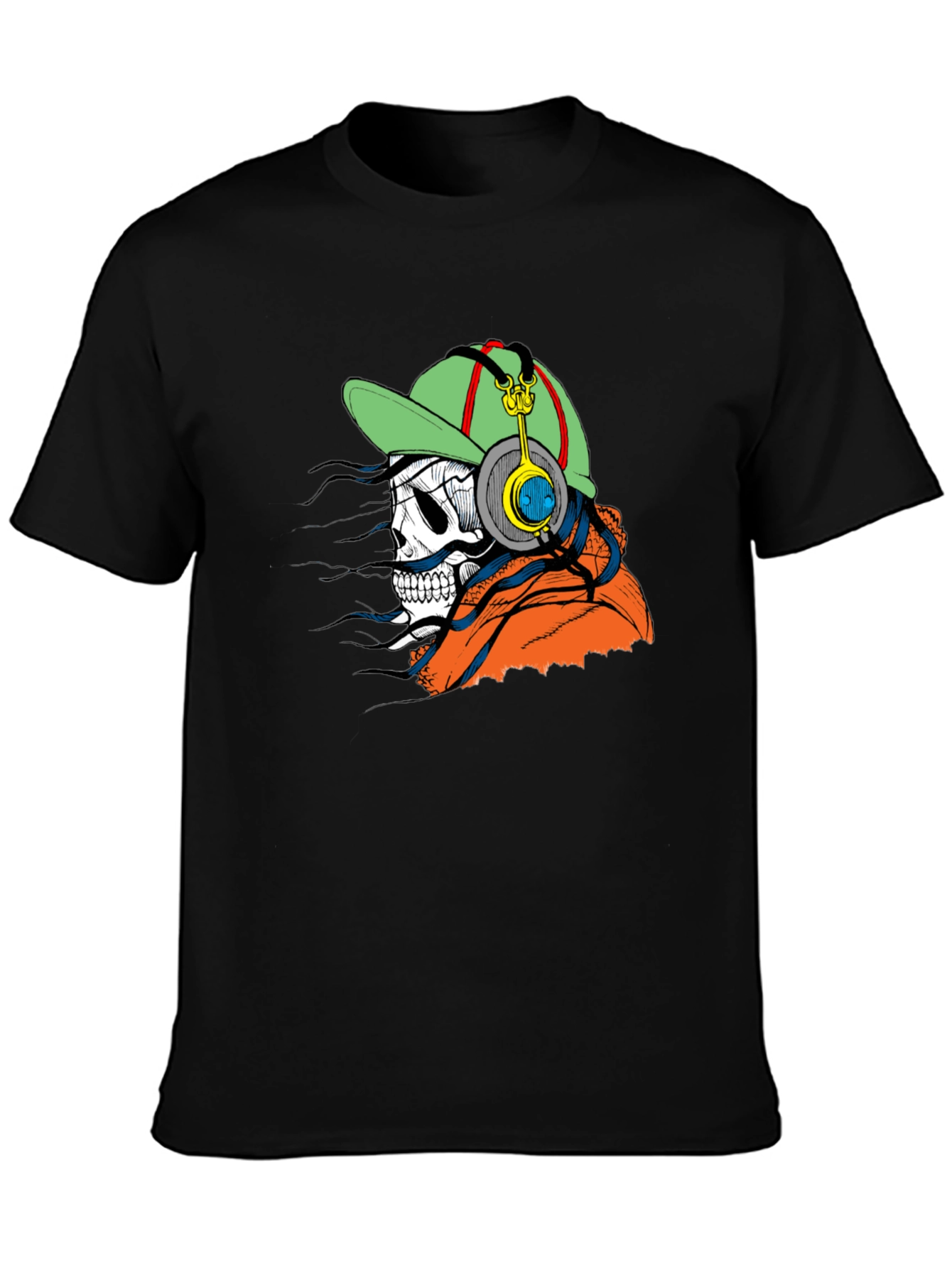 Skull DJ Black T-Shirt