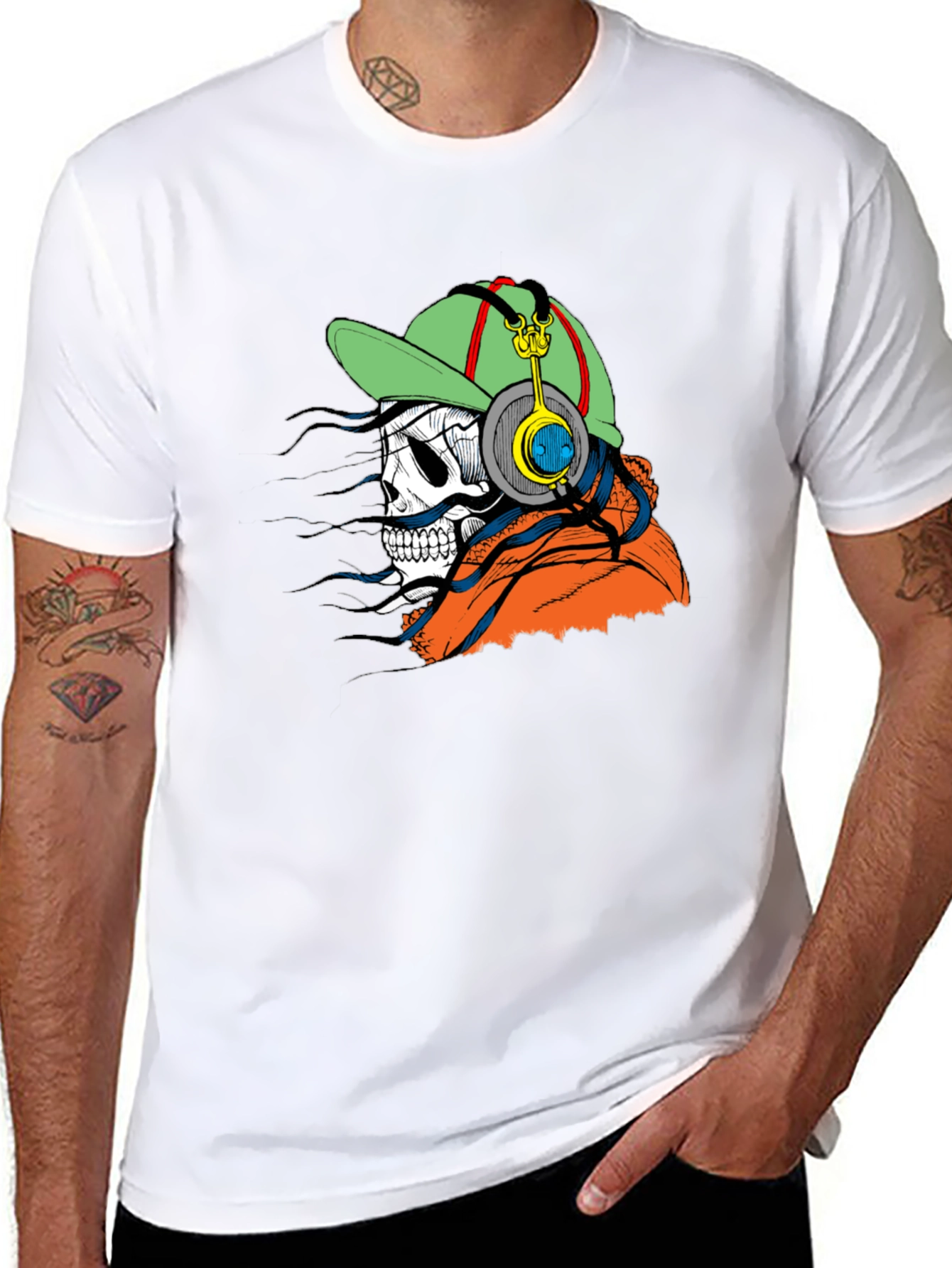 Skull DJ Black T-Shirt