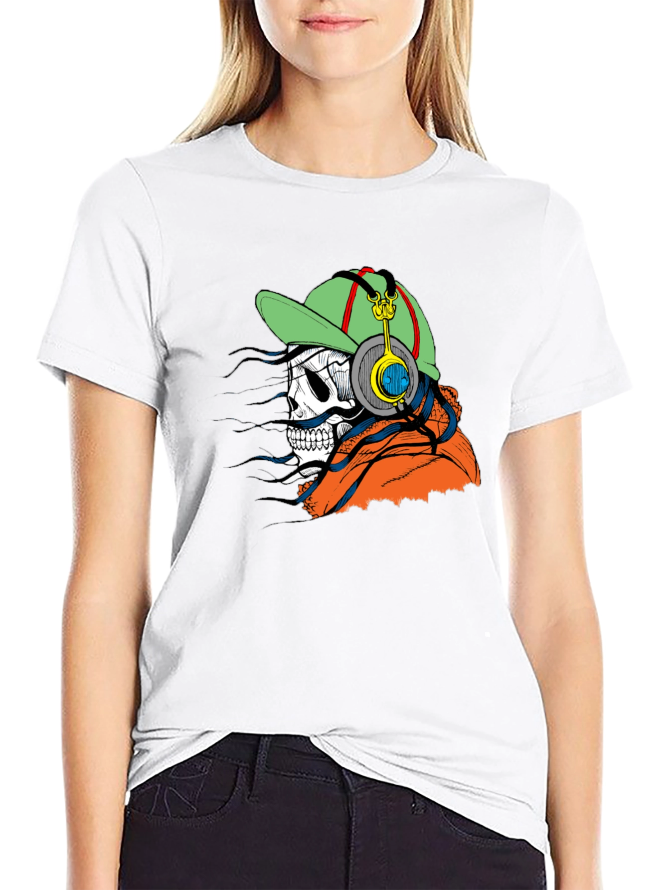 Skull DJ Black T-Shirt