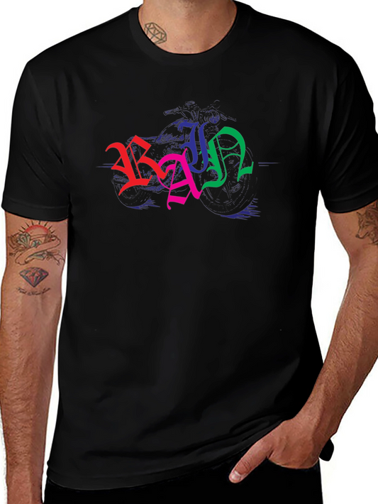 Colorful Graphic Black T-Shirt