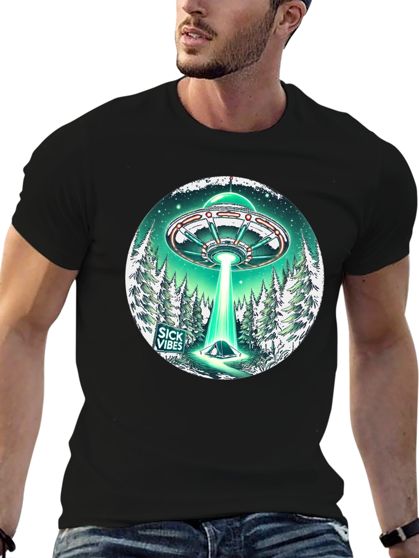 UFO Abduction T-Shirt - Sick Vibes Tee