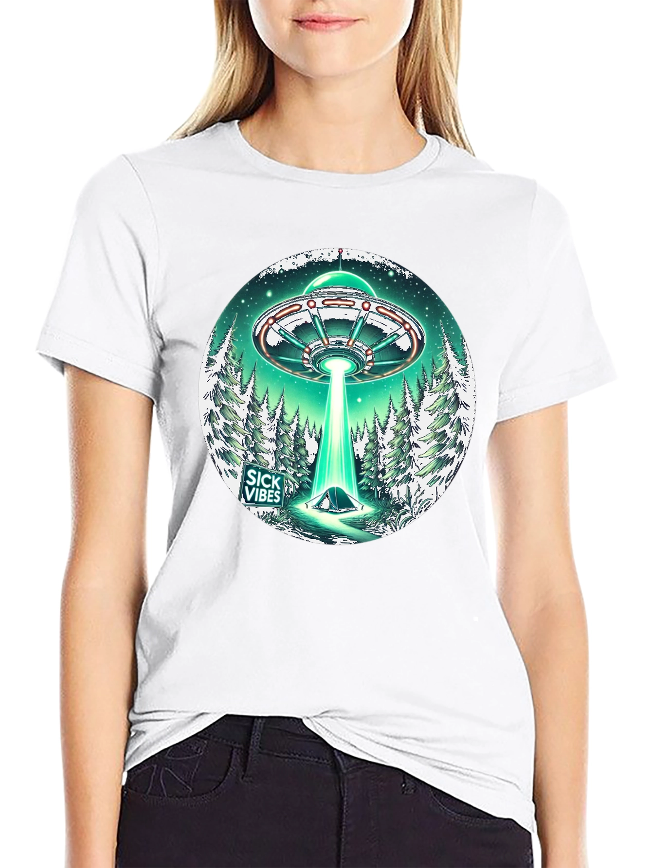 UFO Abduction T-Shirt - Sick Vibes Tee