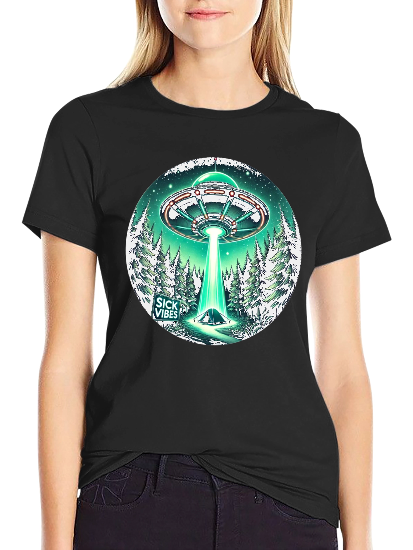 UFO Abduction T-Shirt - Sick Vibes Tee