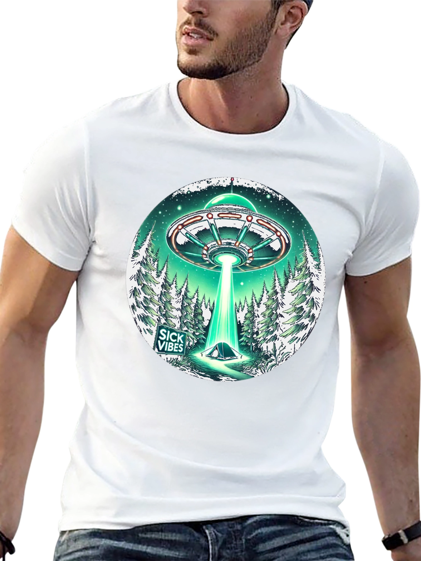 UFO Abduction T-Shirt - Sick Vibes Tee