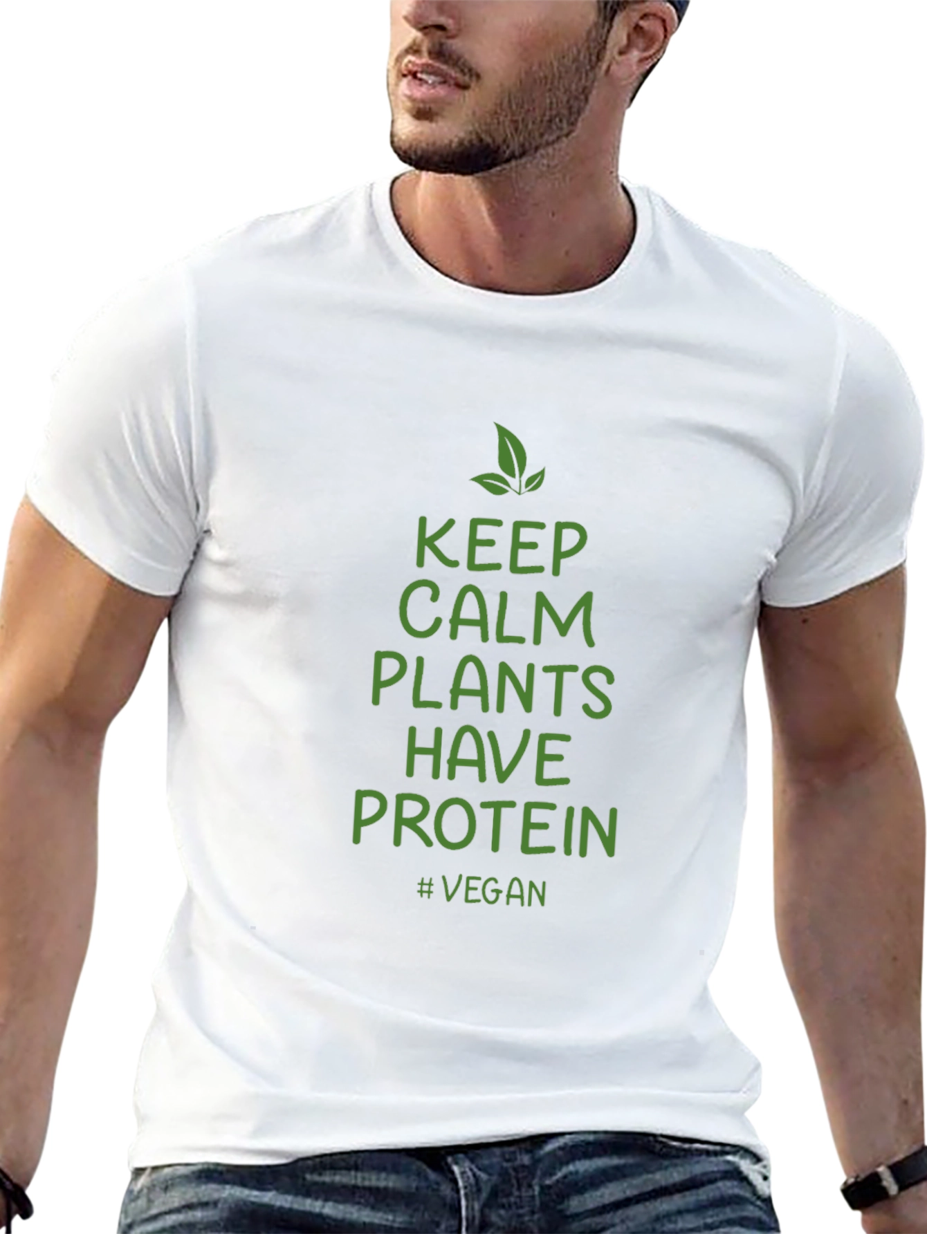 Vegan Protein T-Shirt: Keep Calm Plants Have Protein