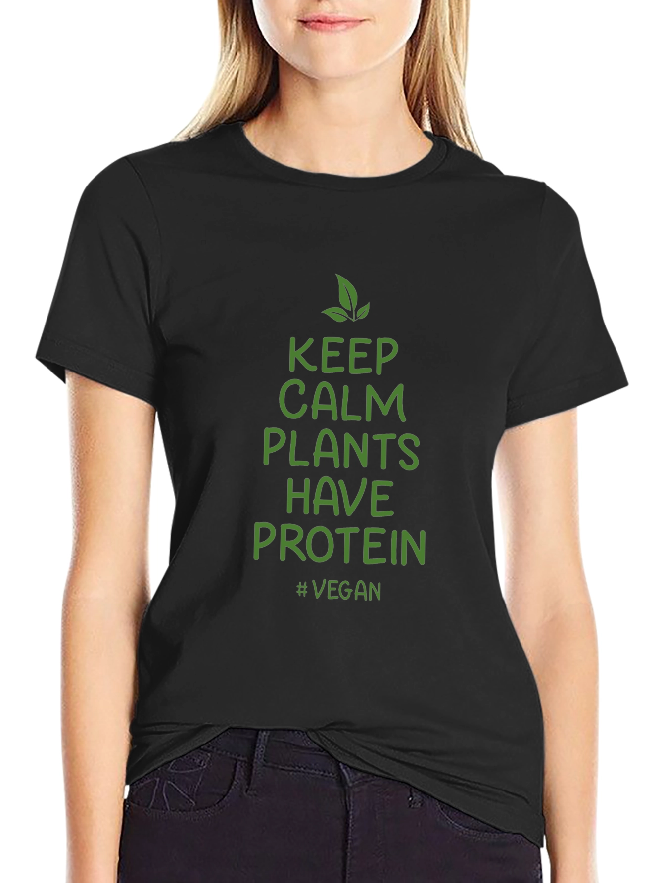 Vegan Protein T-Shirt: Keep Calm Plants Have Protein