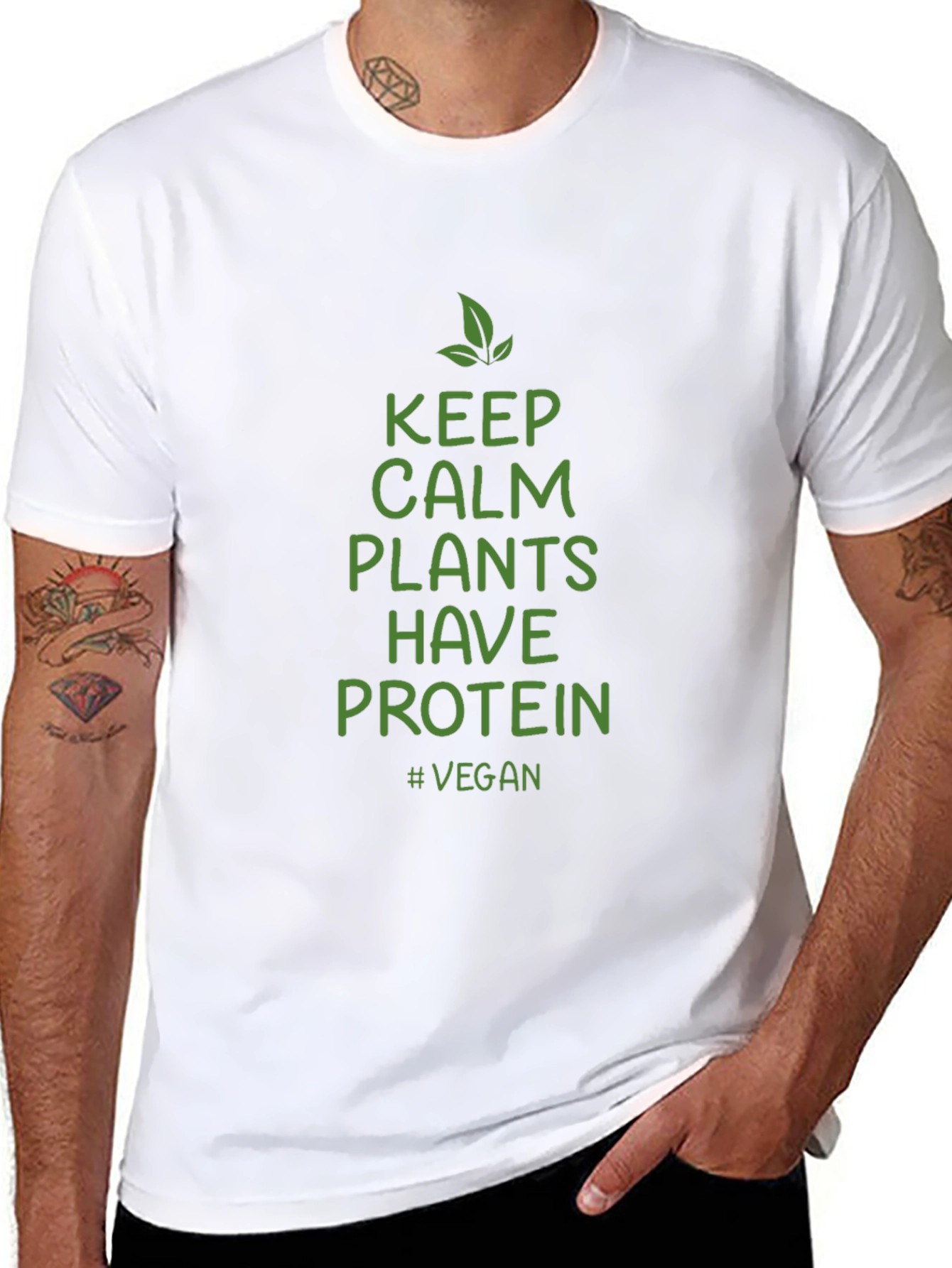 Vegan Protein T-Shirt: Keep Calm Plants Have Protein